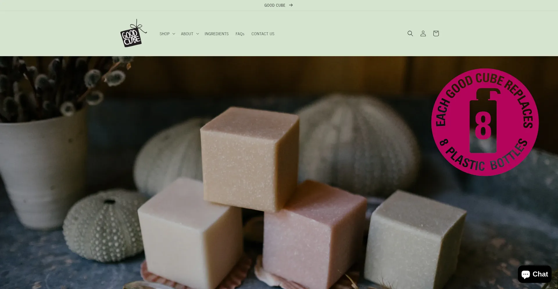 Website screenshot of Goodcube.com