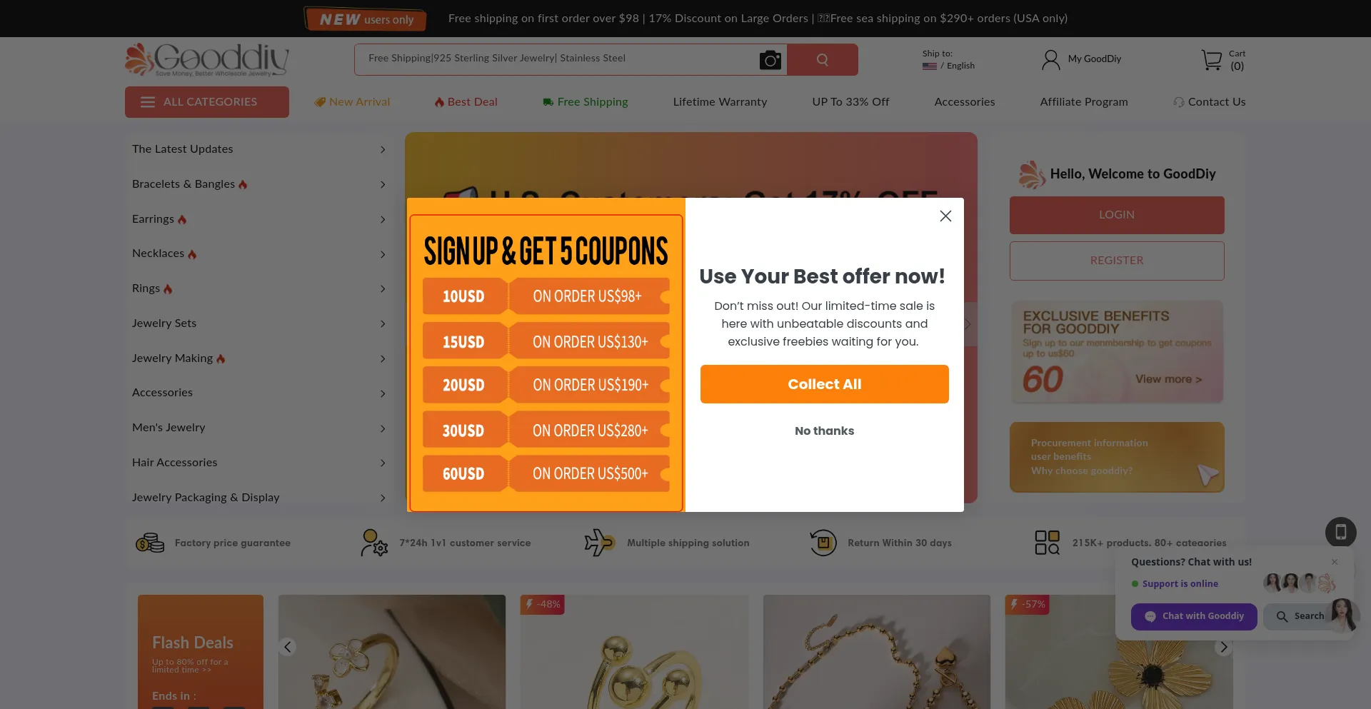Website screenshot of Gooddiy.com