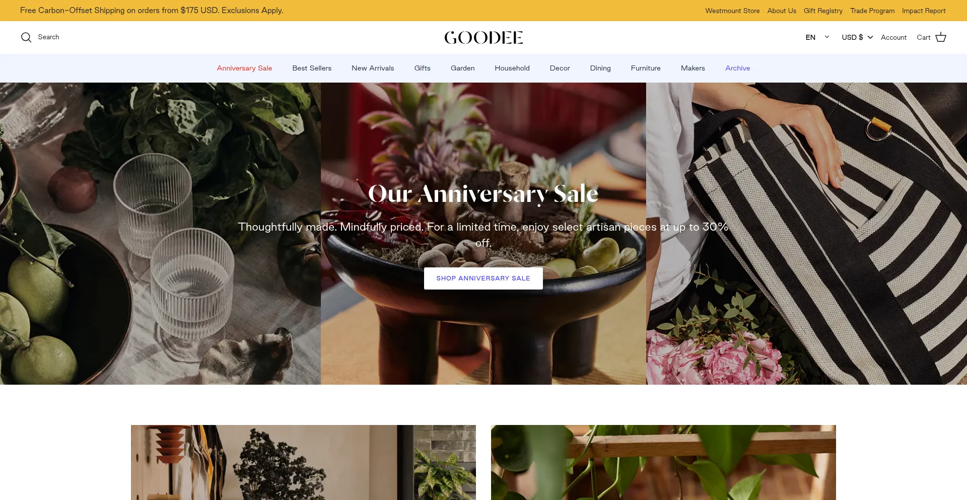 Website screenshot of Goodeeworld.com