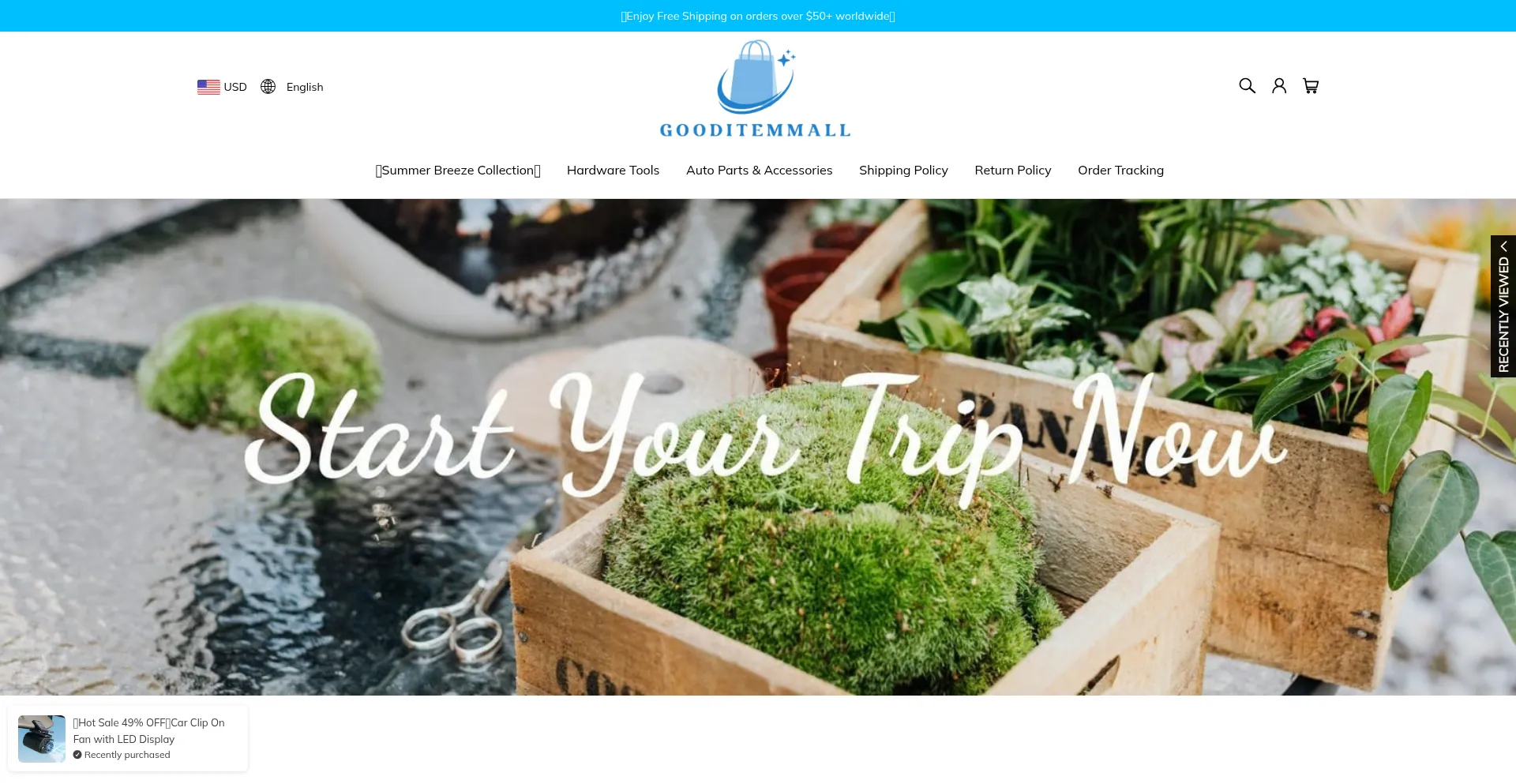 Website screenshot of Gooditemall.com