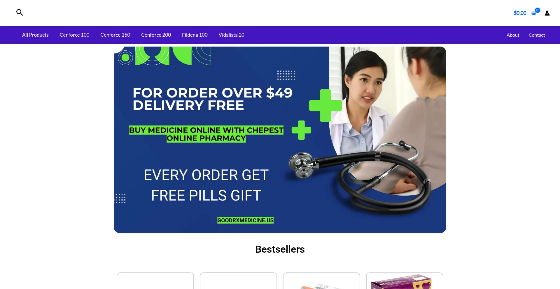 Website screenshot of Goodrxmedicine.us
