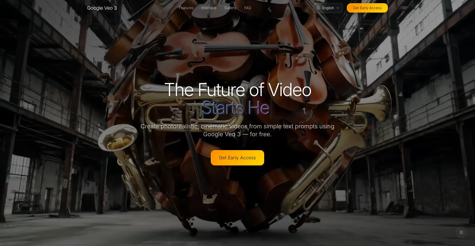 Website screenshot of Google-veo3.com