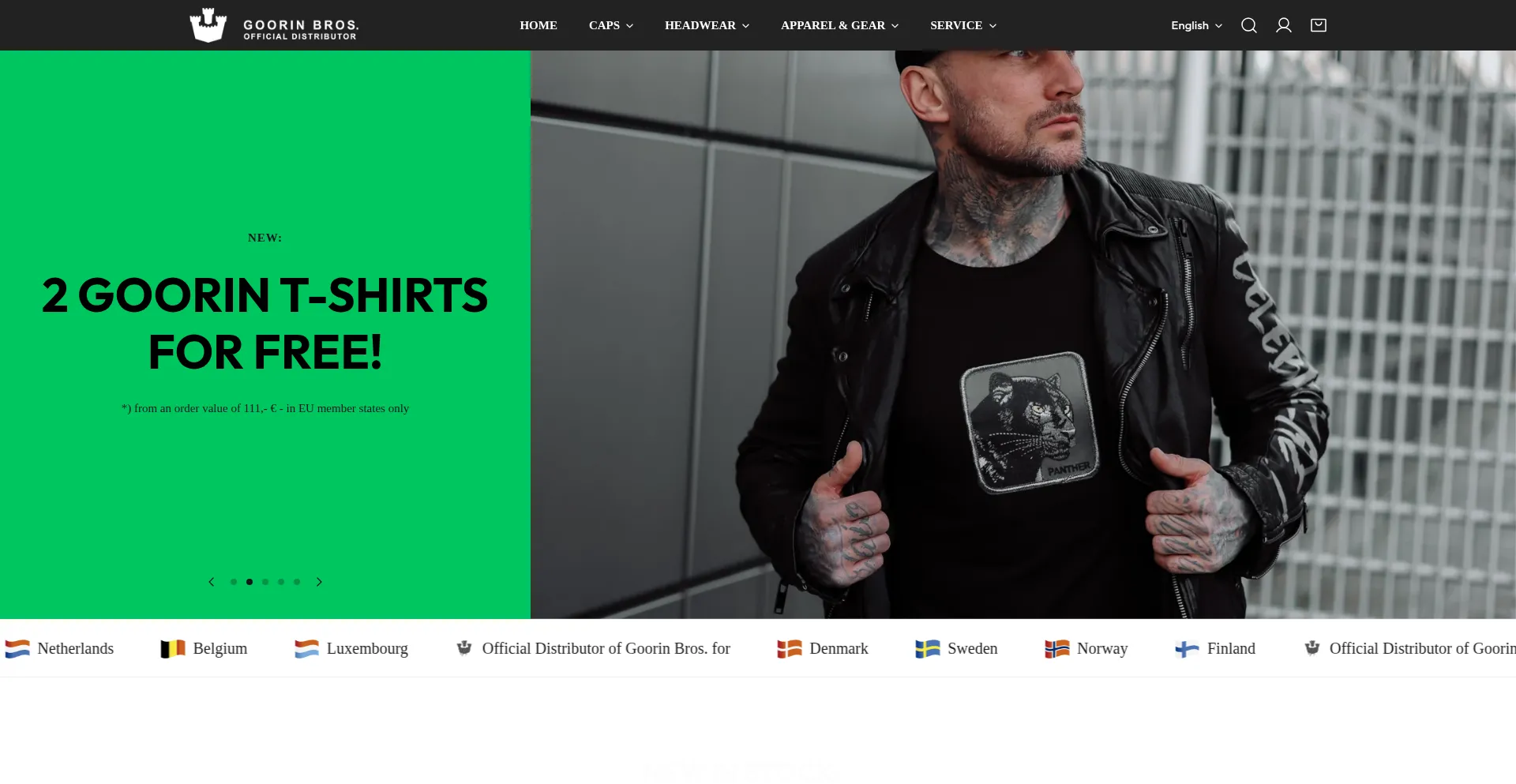 Website screenshot of Goorinshop.de