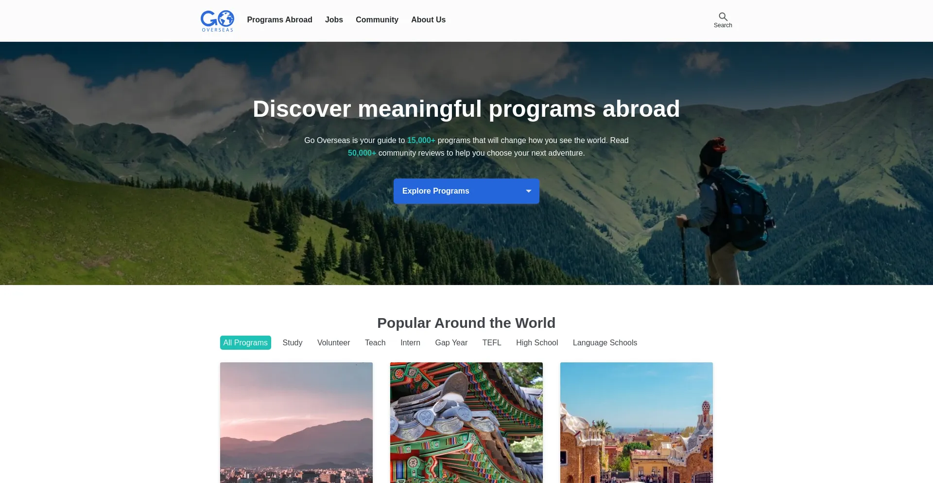 Website screenshot of Gooverseas.com