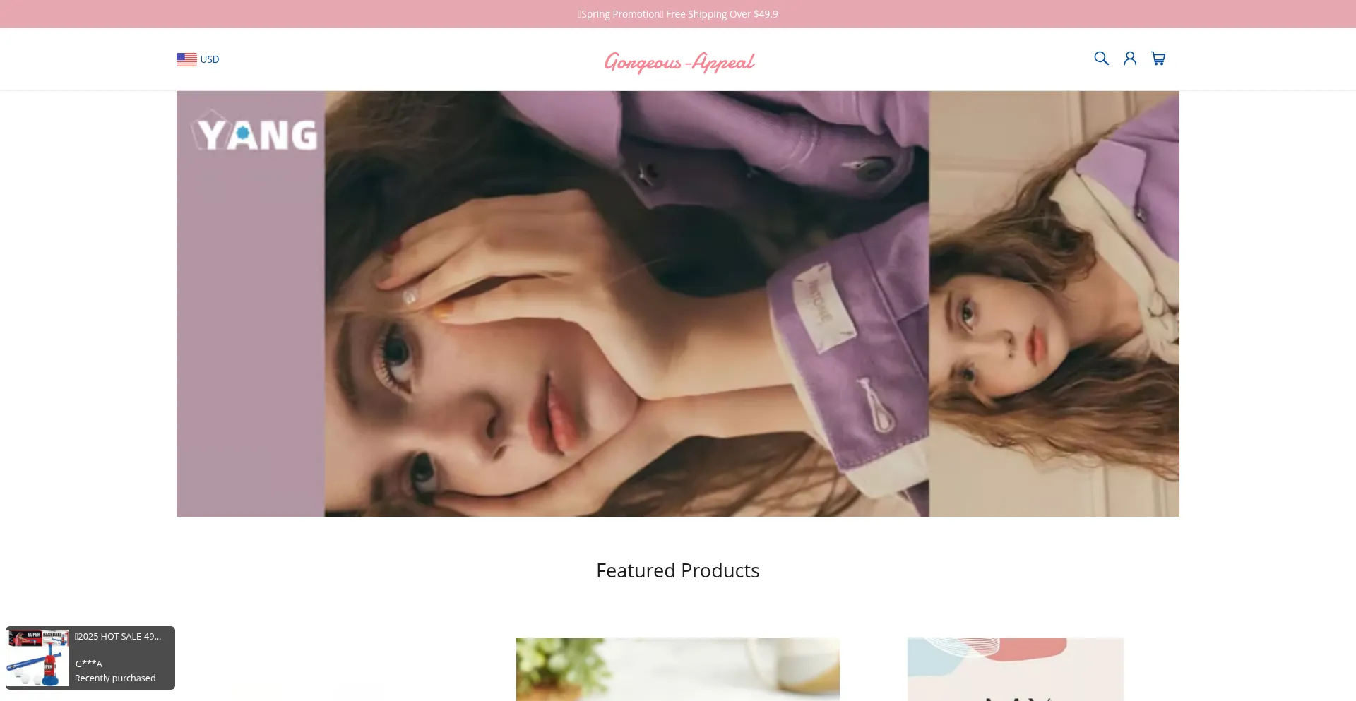 Website screenshot of Gorgeous-appeal.com