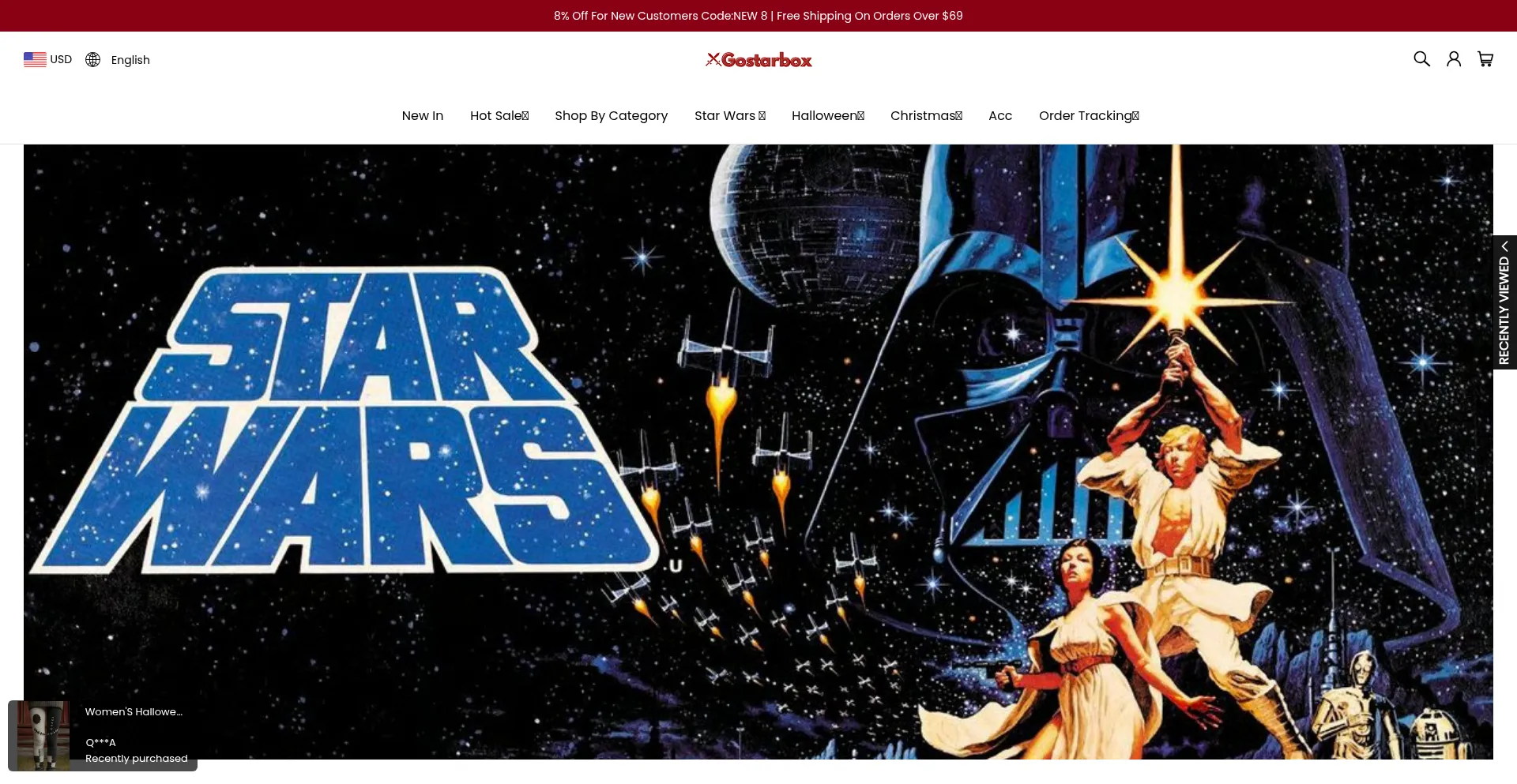 Website screenshot of Gostarbox.com