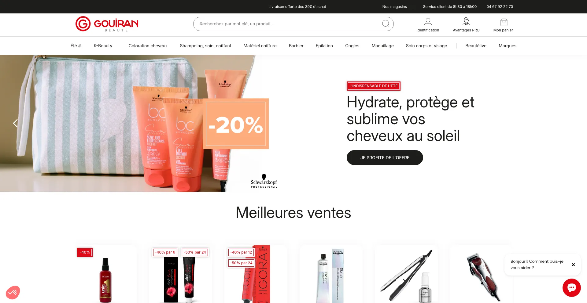 Website screenshot of Gouiran-beaute.com