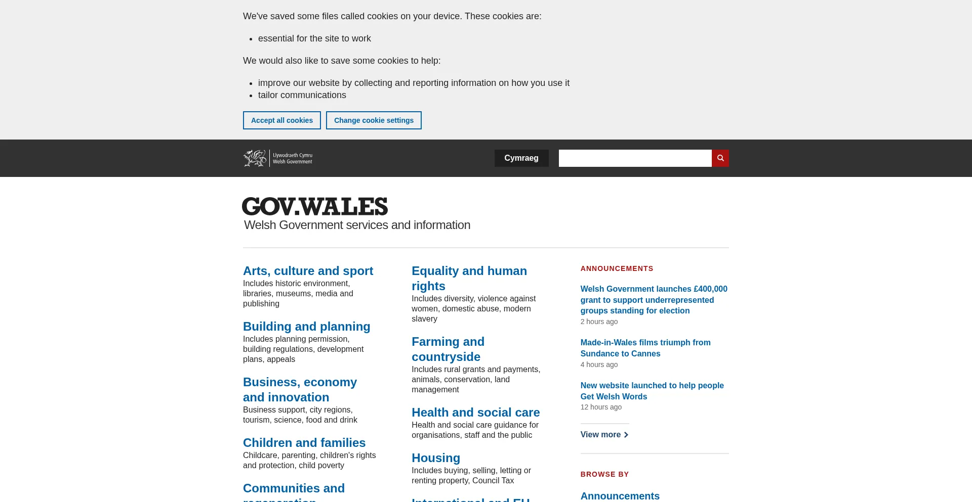 Gov.wales Screenshot