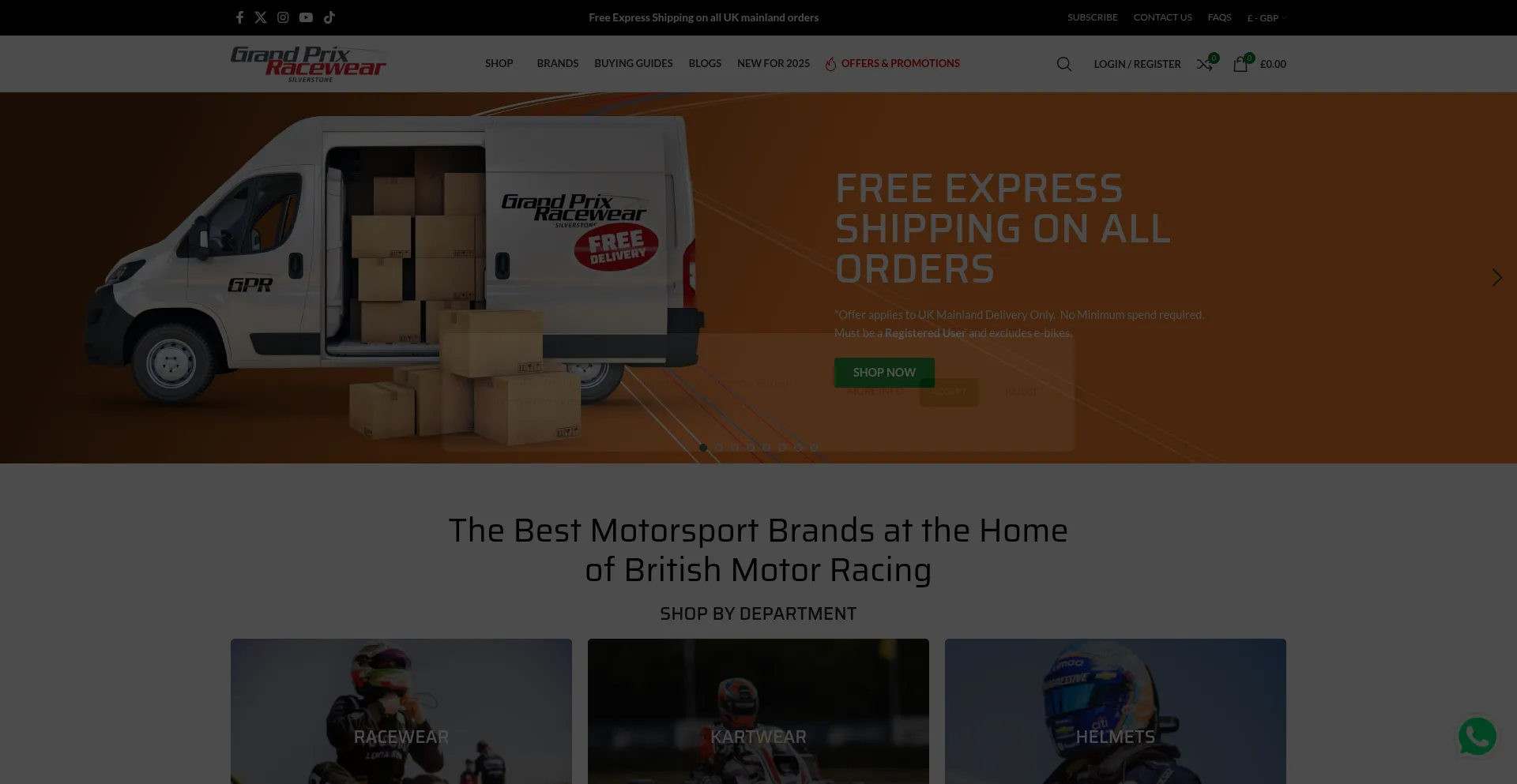 Website screenshot of Gprdirect.com