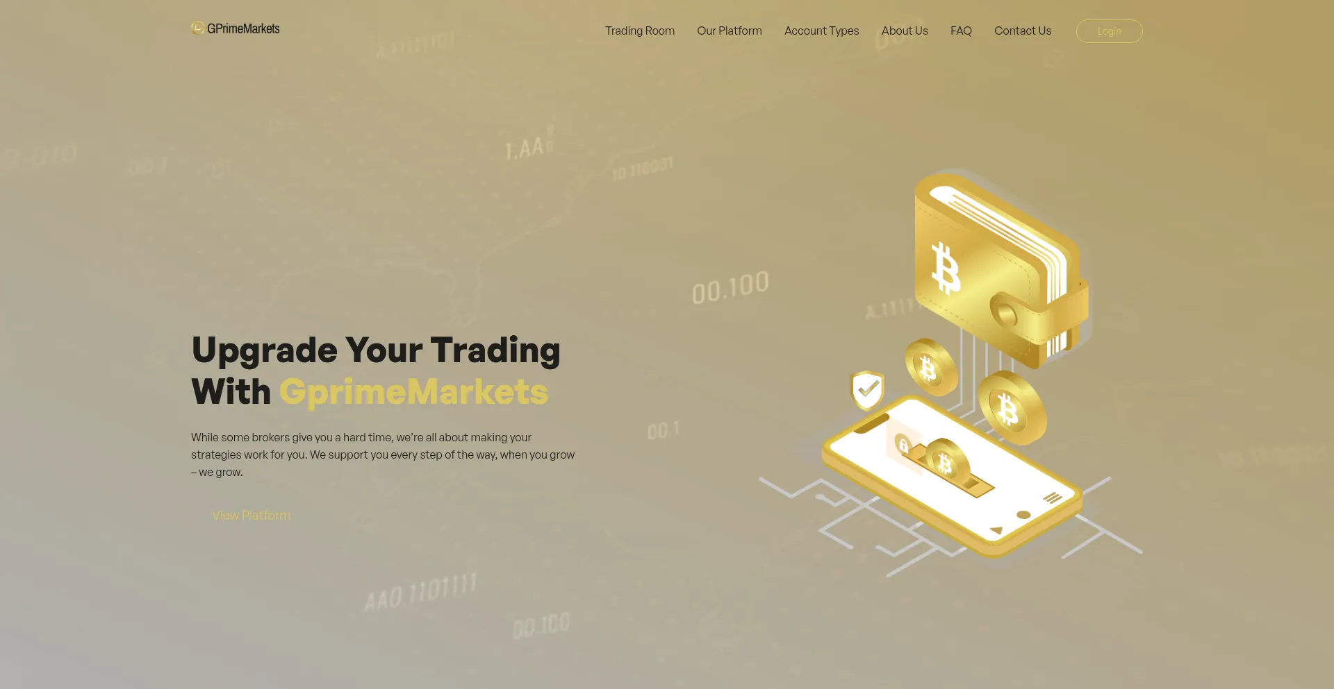 Website screenshot of Gprimemarkets.net
