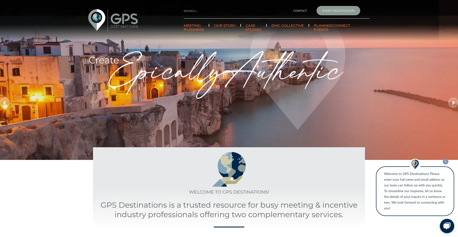 Website screenshot of Gpsdestinations.com
