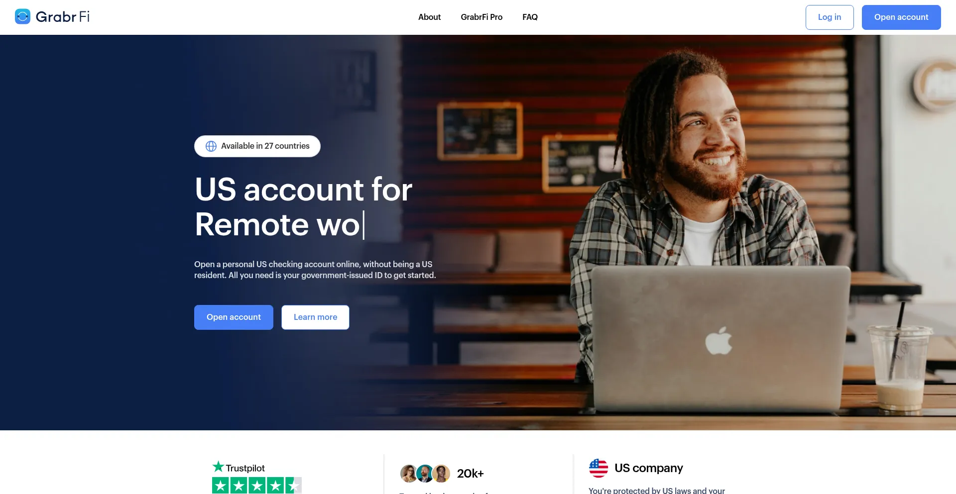 Website screenshot of Grabrfi.com
