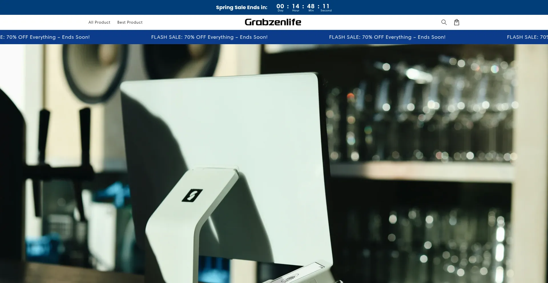 Website screenshot of Grabzenlife.com