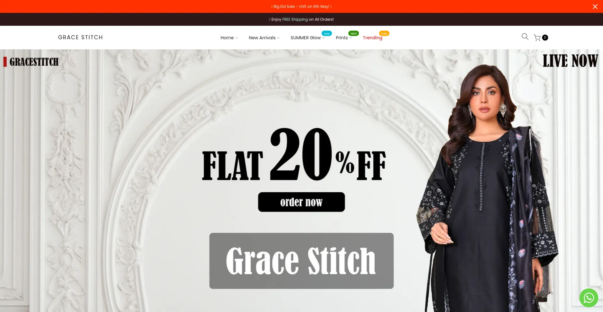 Website screenshot of Gracestitch.com