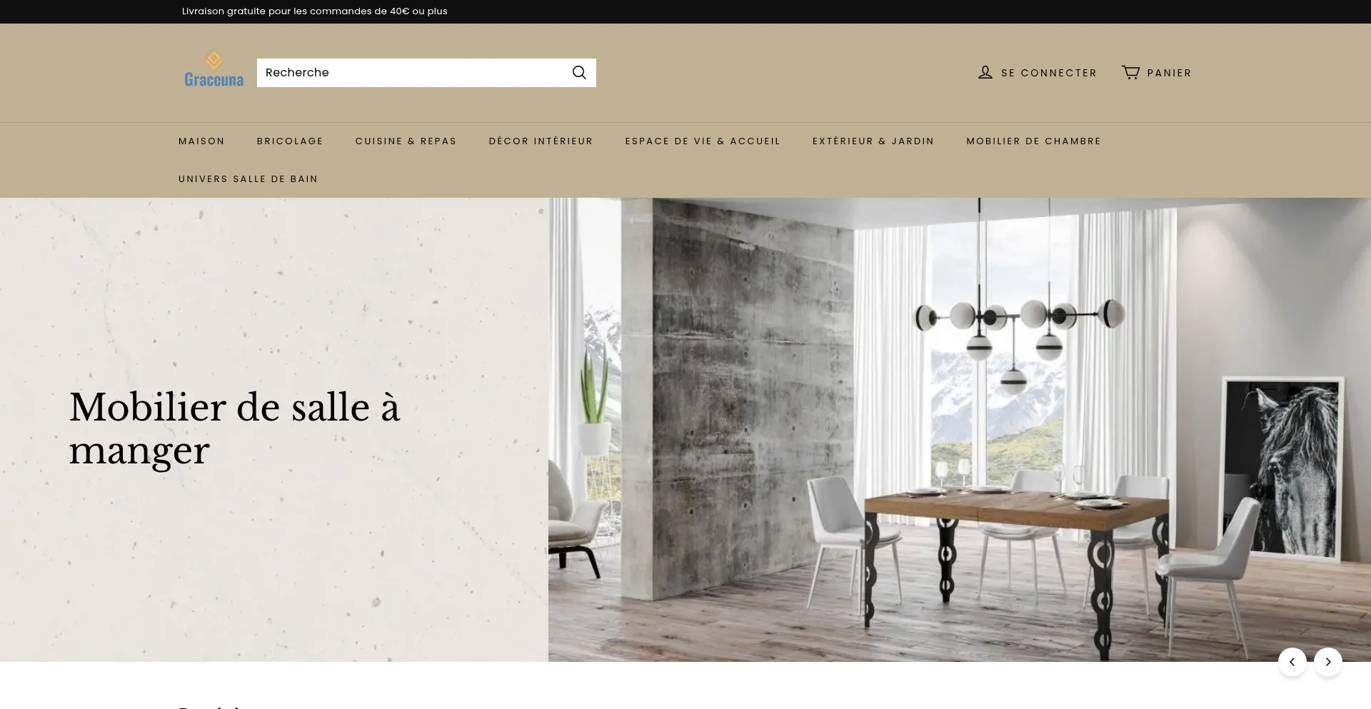 Website screenshot of Graceuna.com