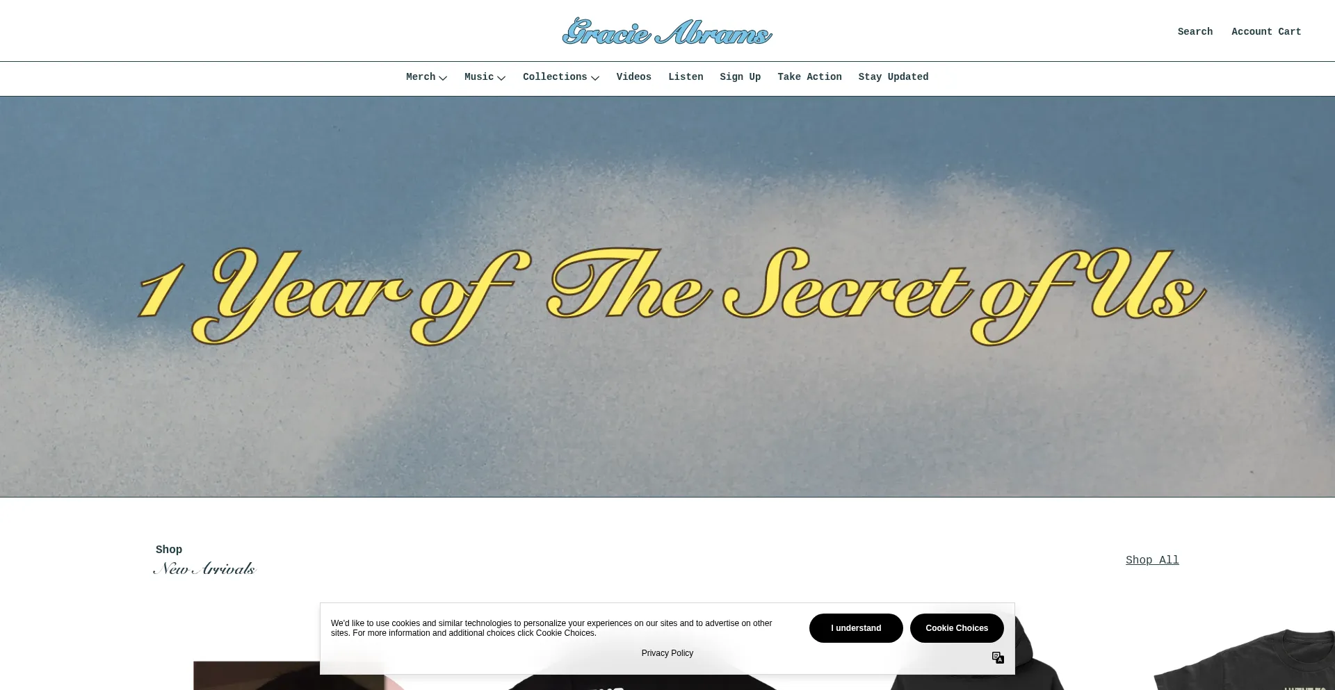Gracieabrams.com Screenshot