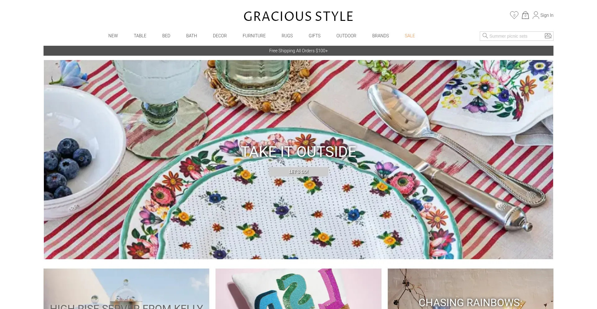 Website screenshot of Graciousstyle.com
