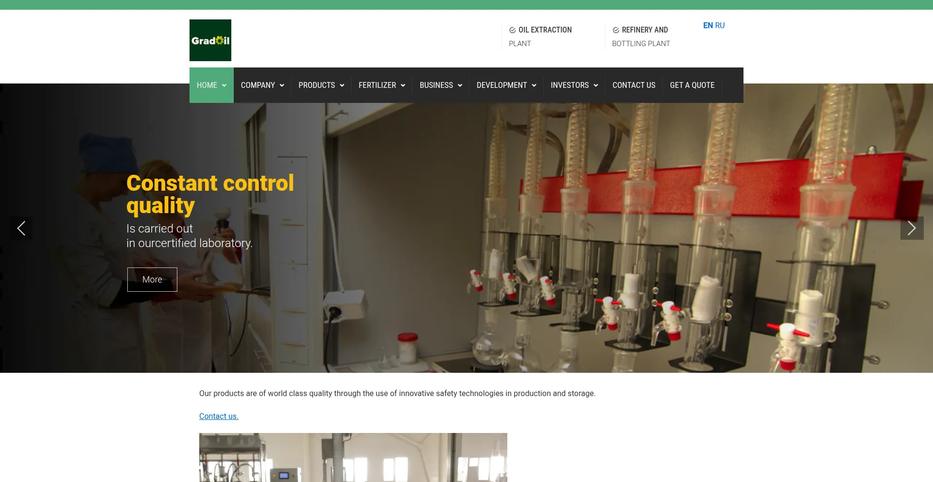 Website screenshot of Gradoilu.com