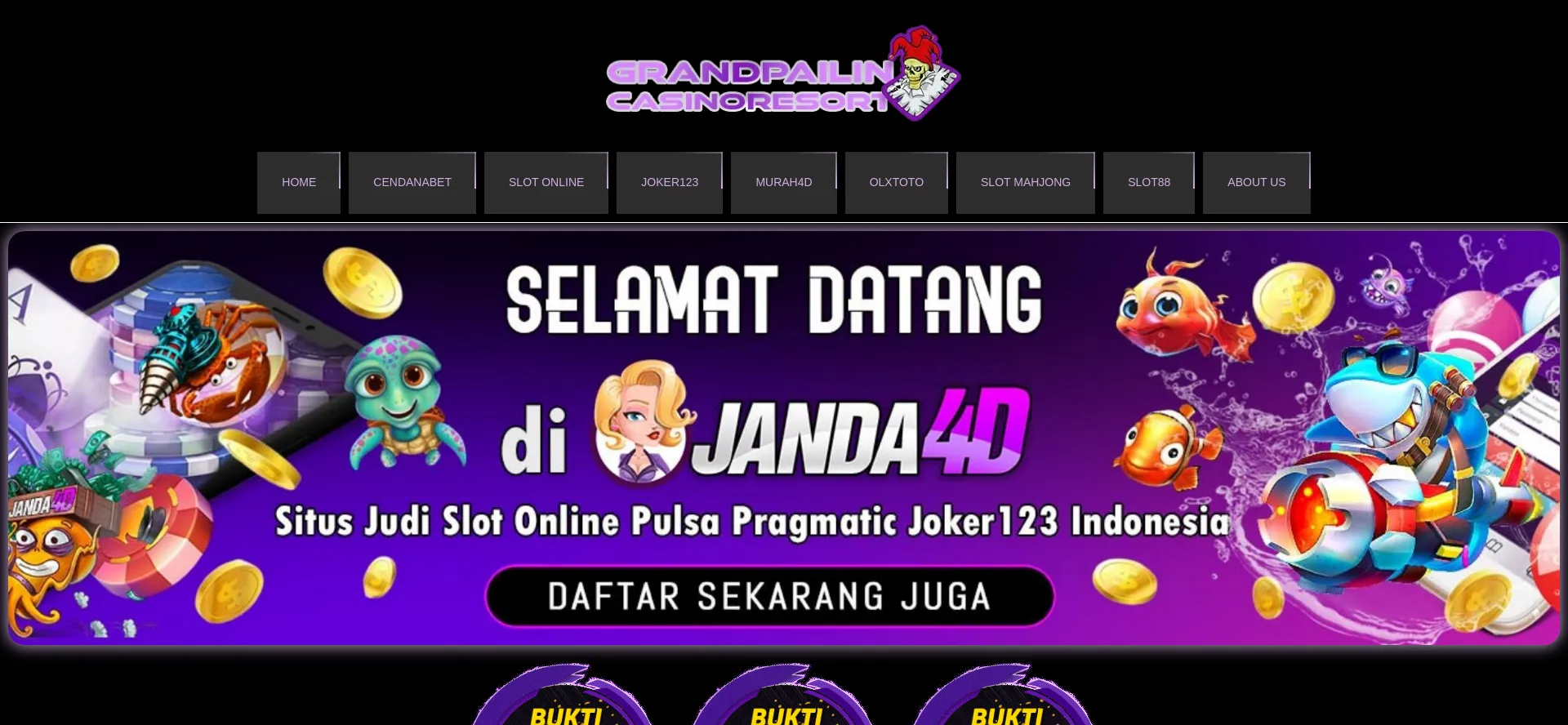 Website screenshot of Grandpailincasinoresort.com
