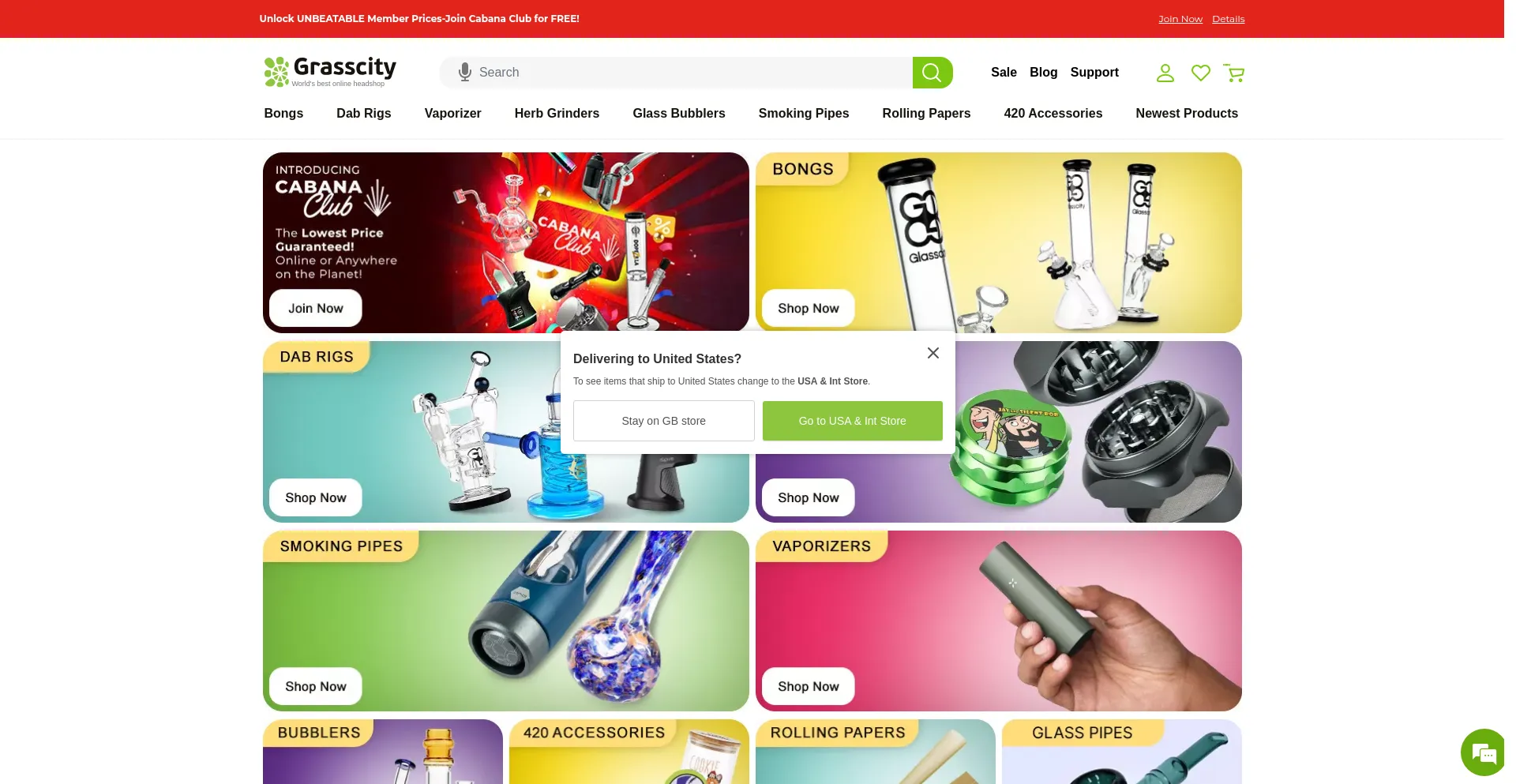 Website screenshot of Grasscity.co.uk
