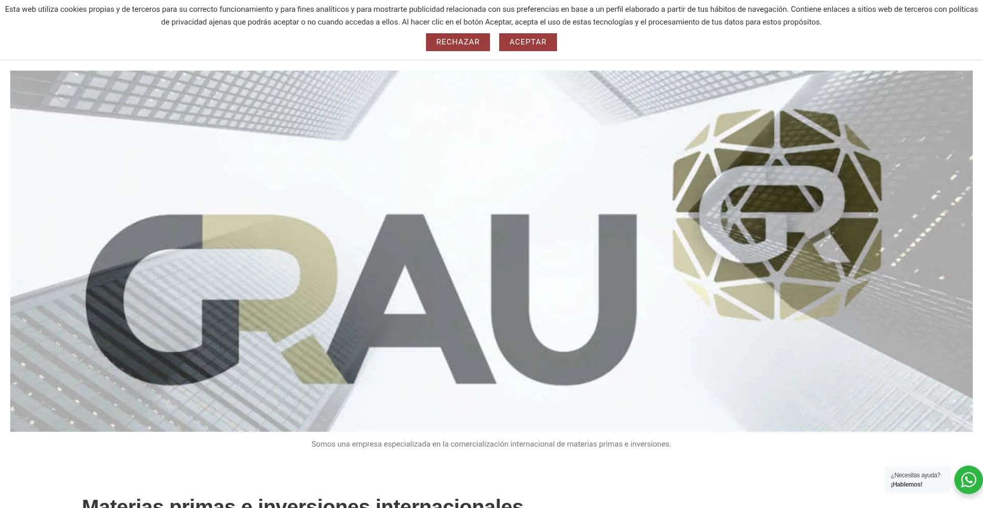 Website screenshot of Grauexport.com