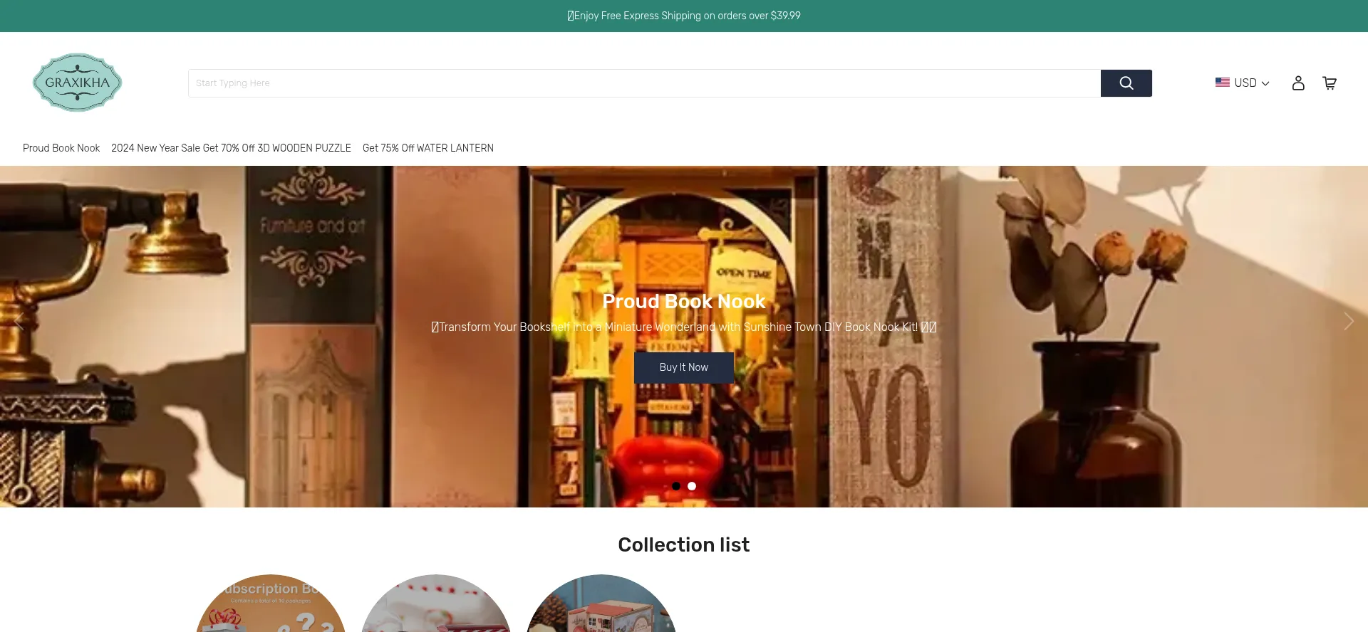 Website screenshot of Graxikha.com