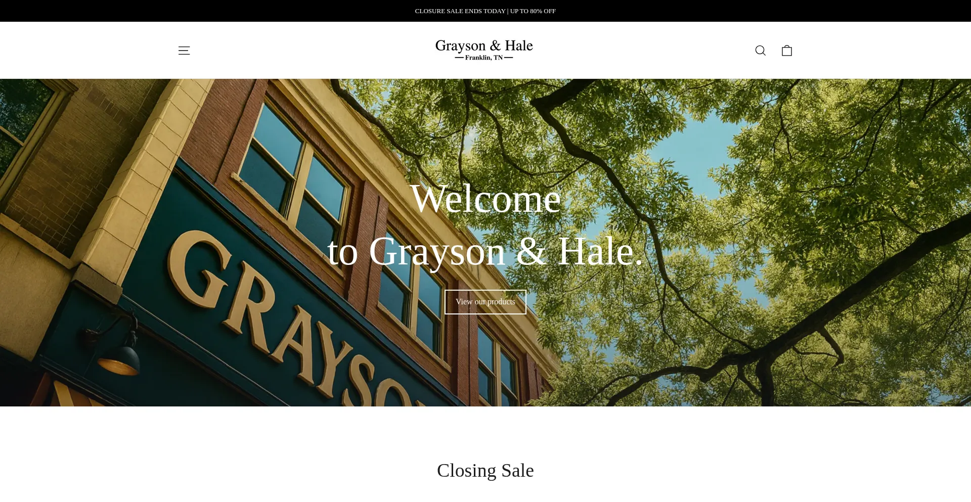 Website screenshot of Graysonandhale.com