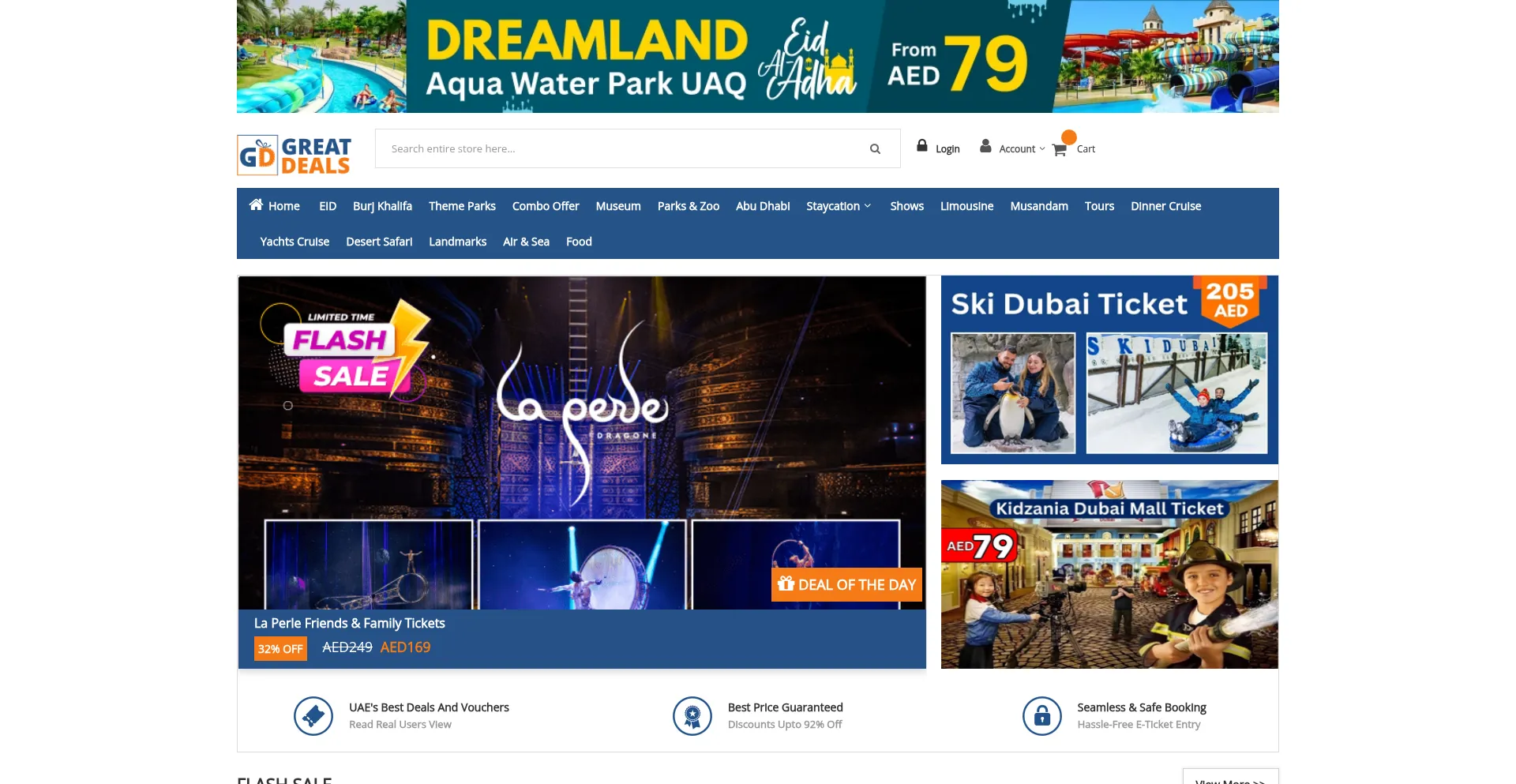 Website screenshot of Greatdeals.ae