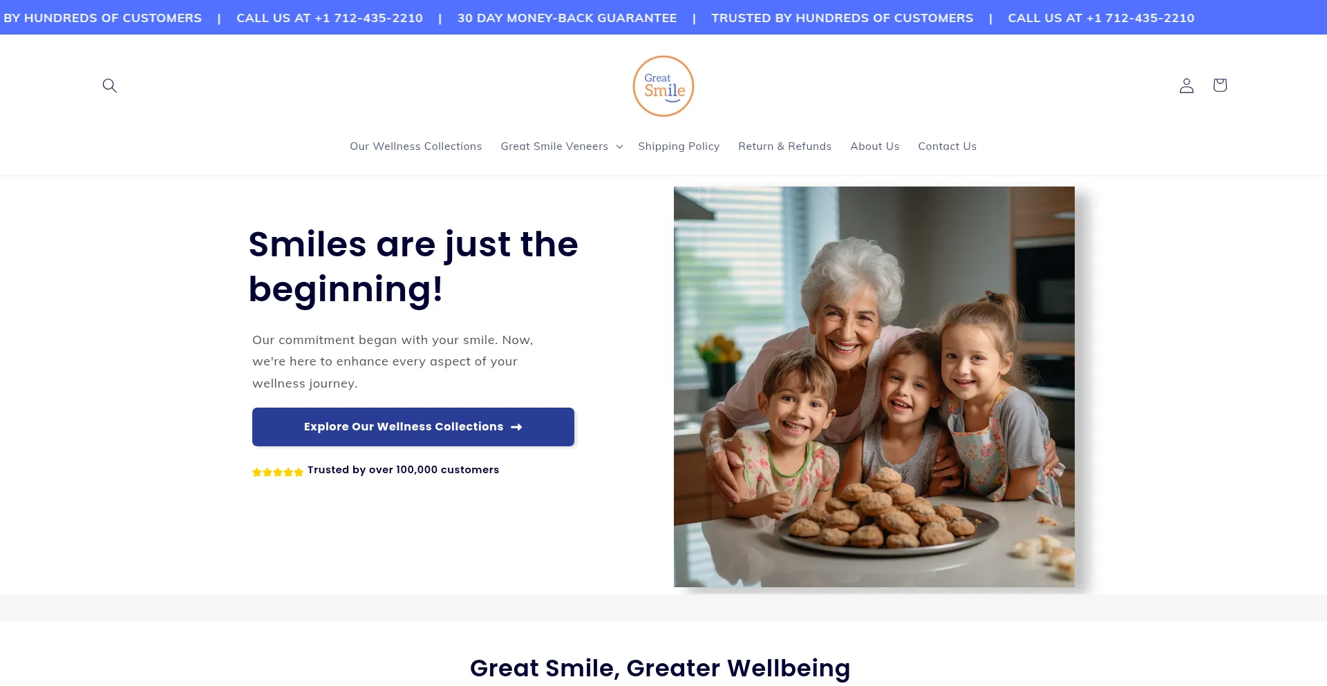 Website screenshot of Greatsmile.co