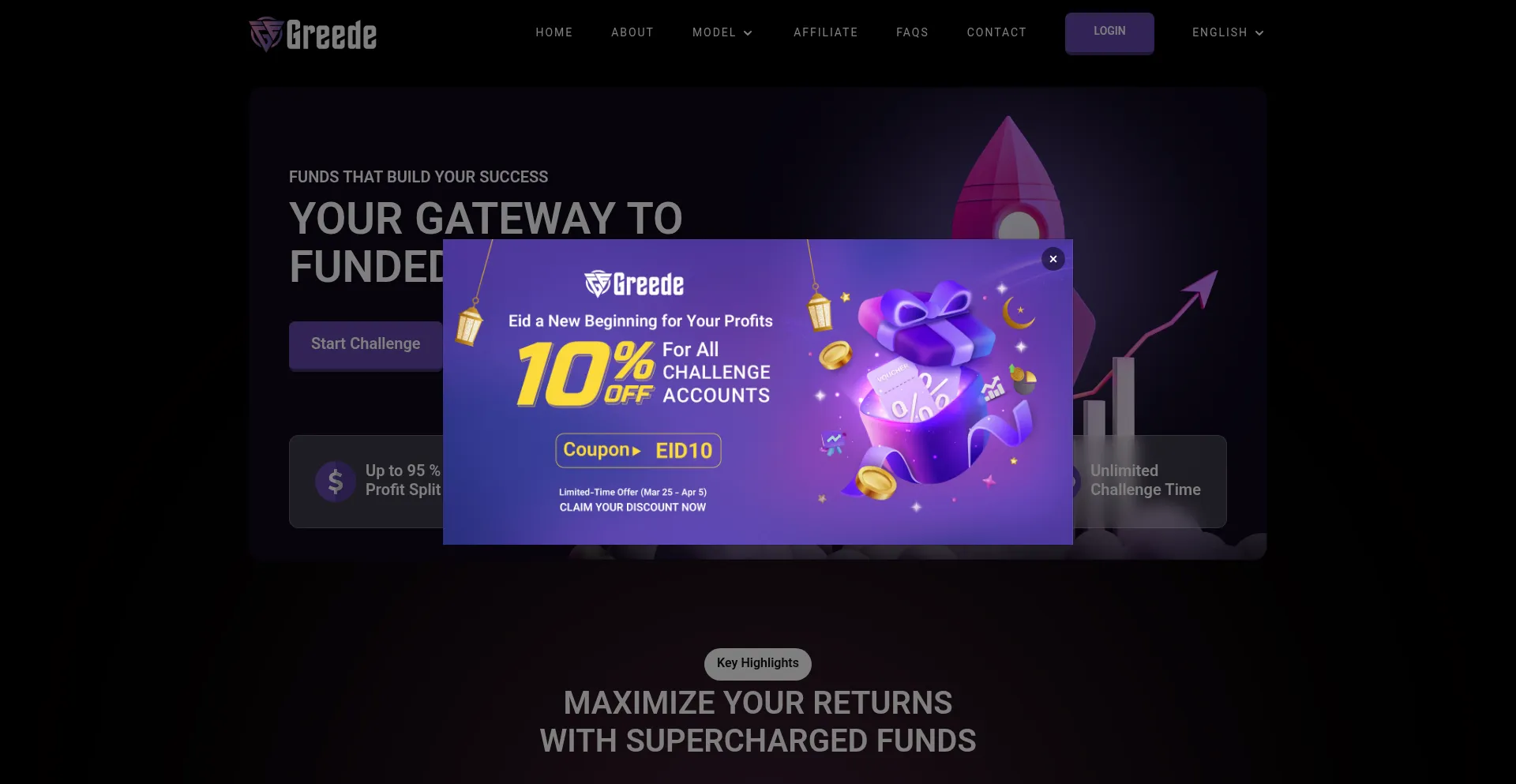 Website screenshot of Greede.com