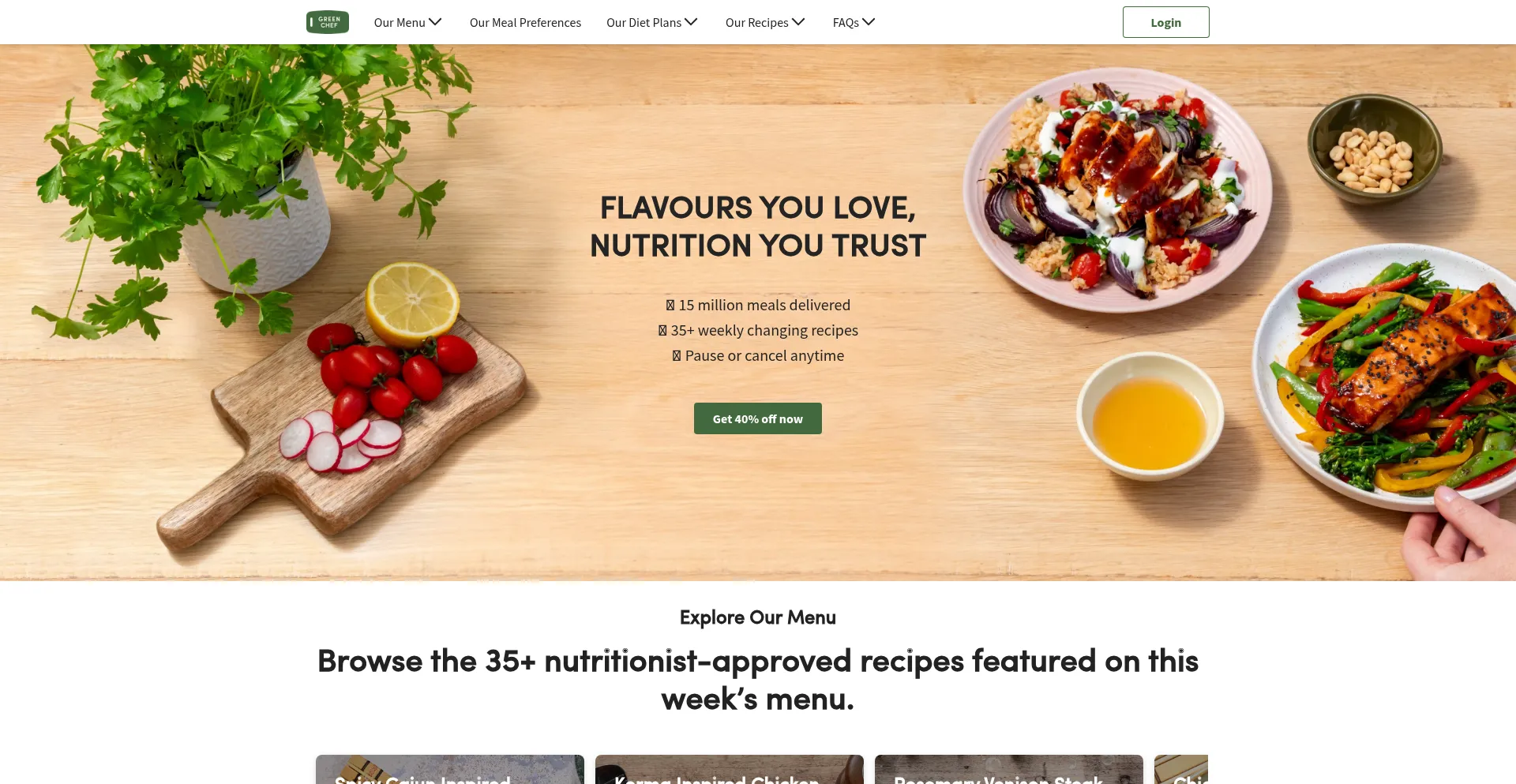 Greenchef.co.uk Screenshot
