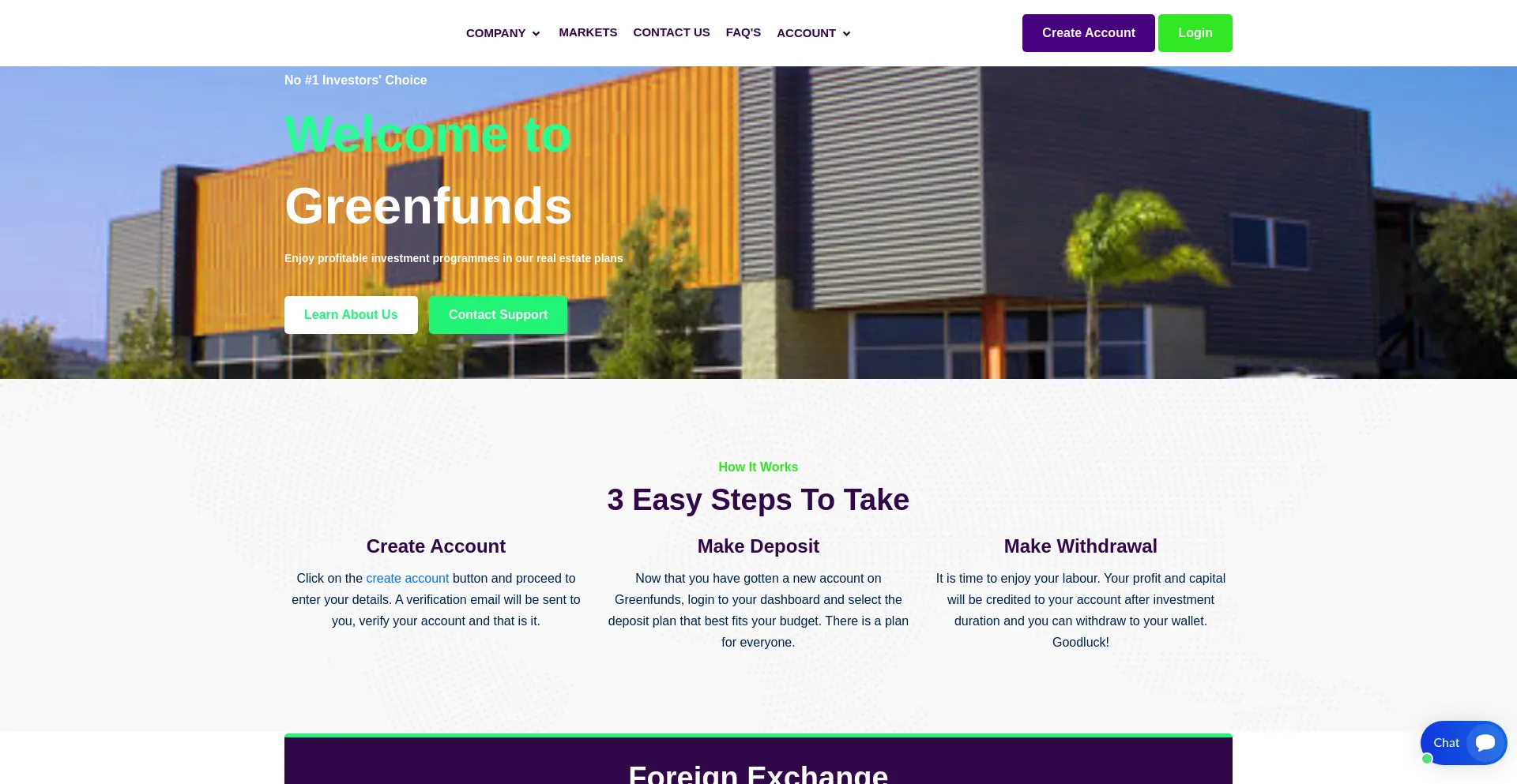 Website screenshot of Greenfunds.pro