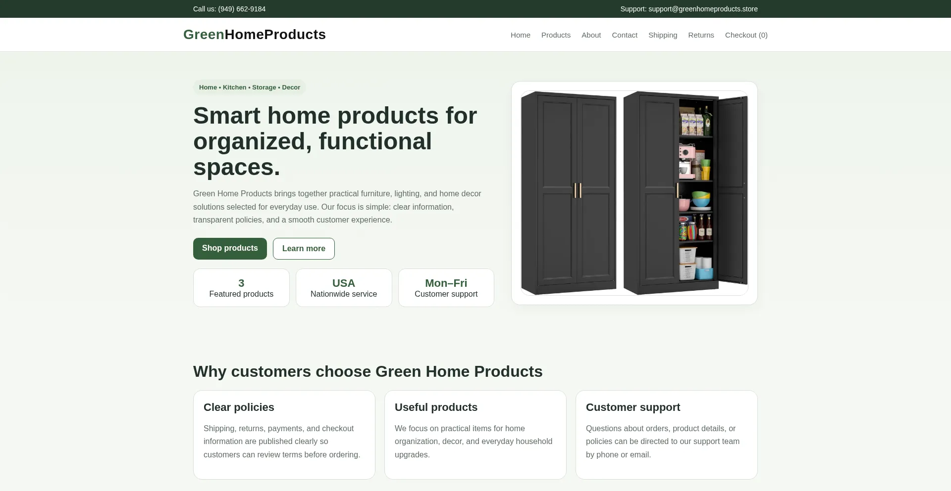 Greenhomeproducts.store