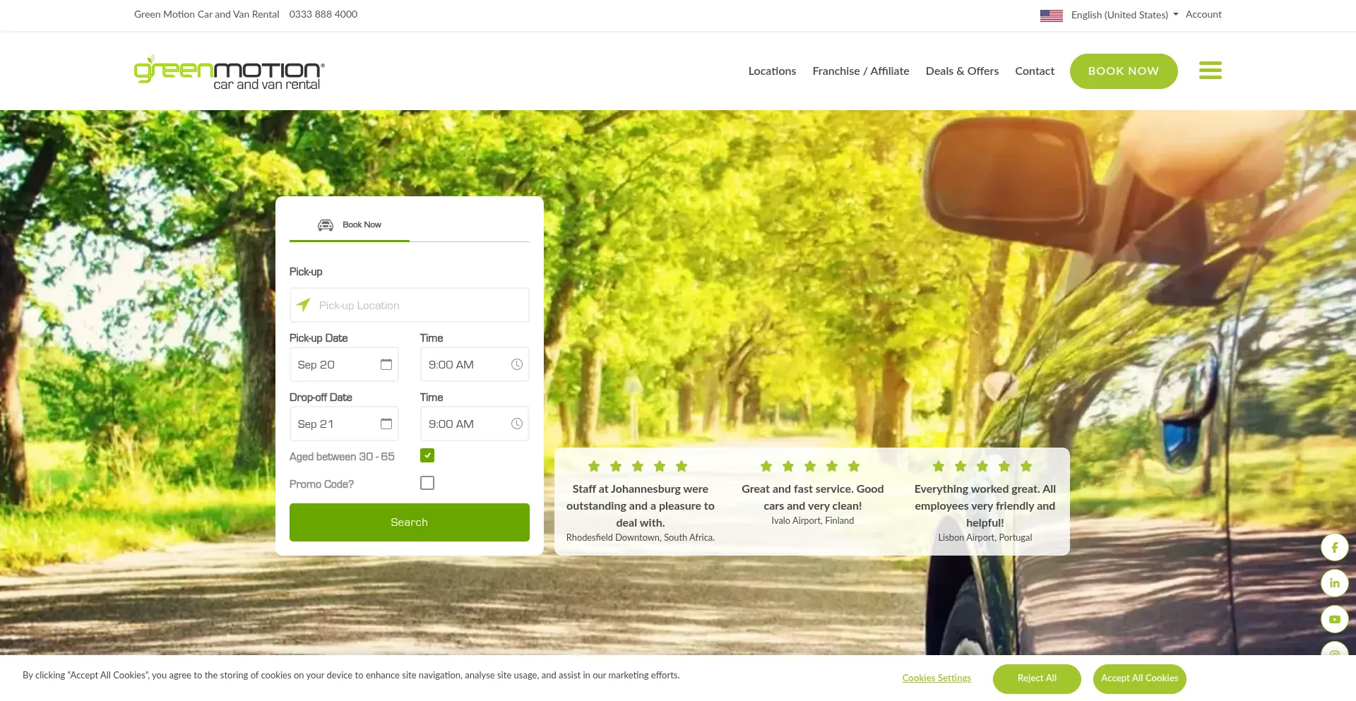 Greenmotion.com Screenshot