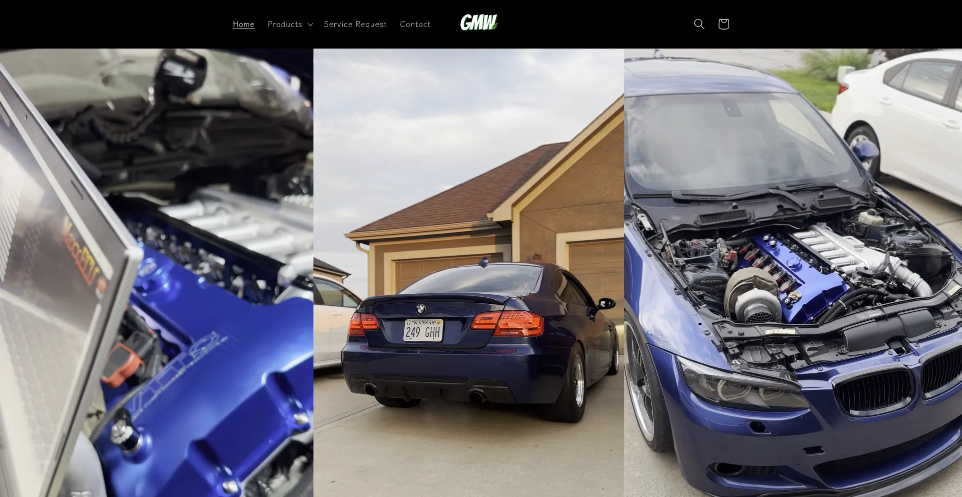 Website screenshot of Greensmotorworks.com