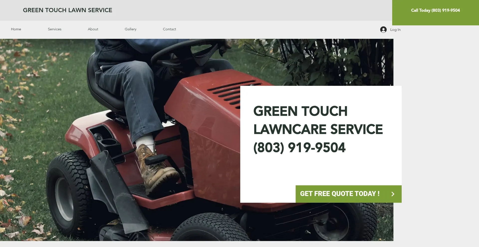 Greentouchlawnservice.com Screenshot
