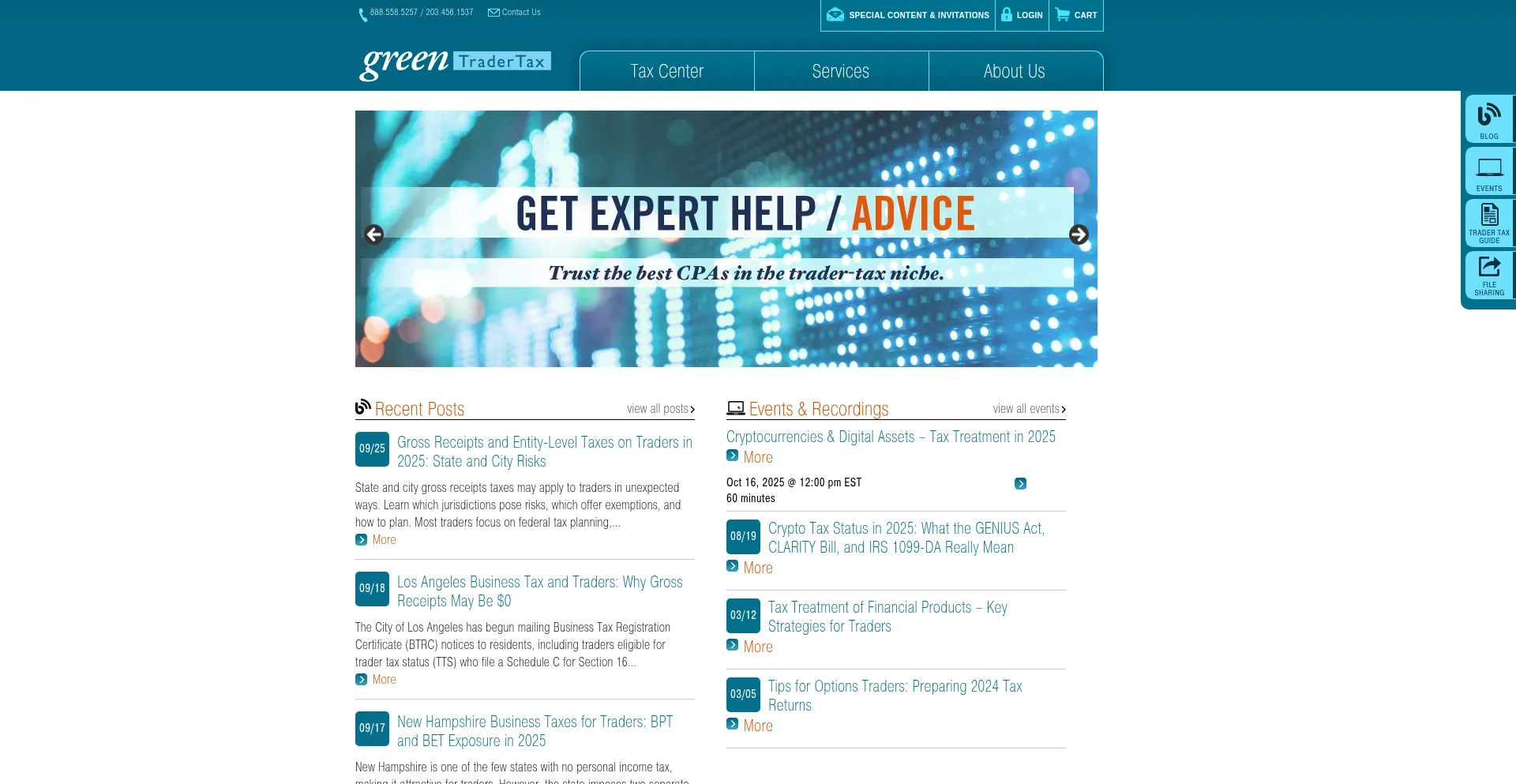 Greentradertax.com Screenshot