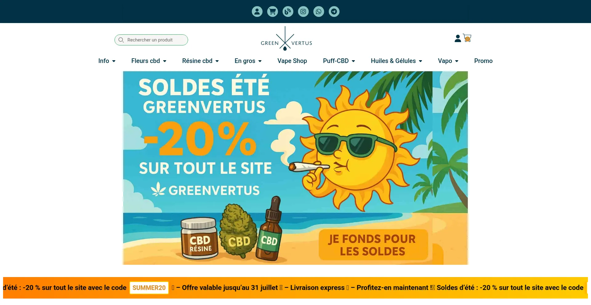 Website screenshot of Greenvertus.fr