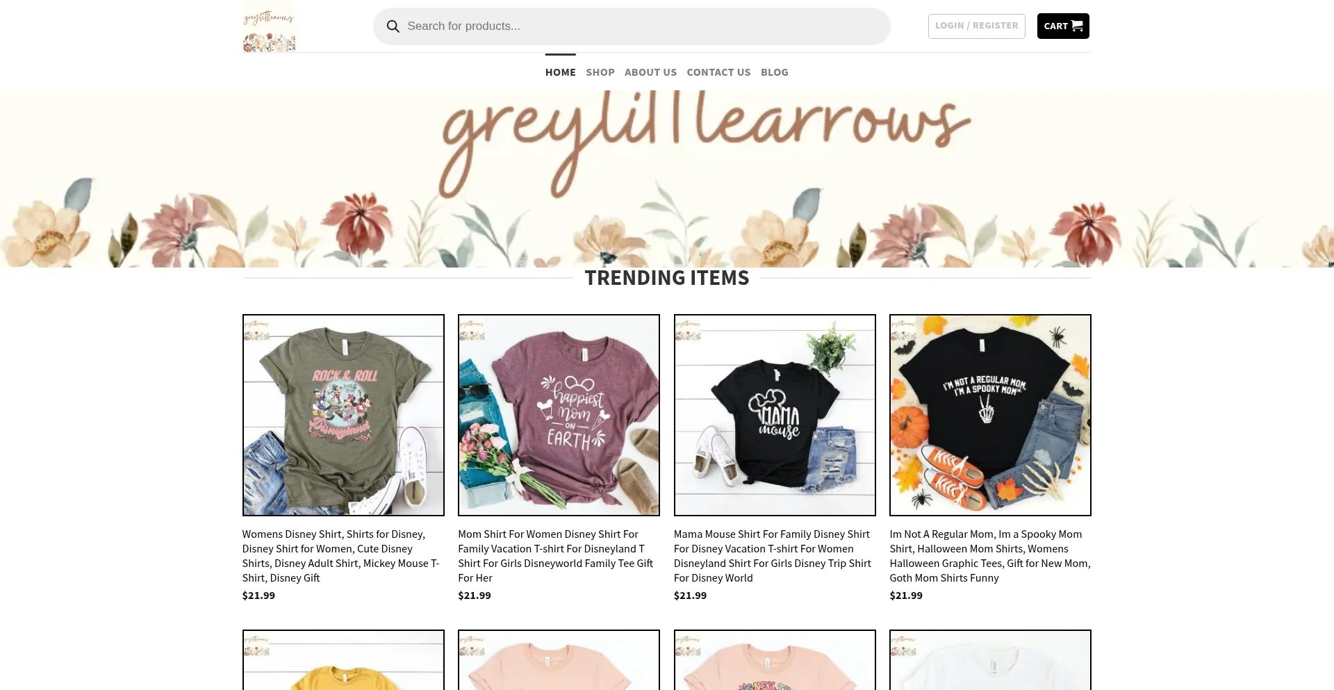 Website screenshot of Greylittlearrows.com