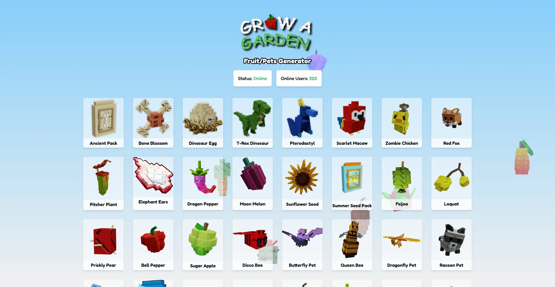Website screenshot of Grgarden.site