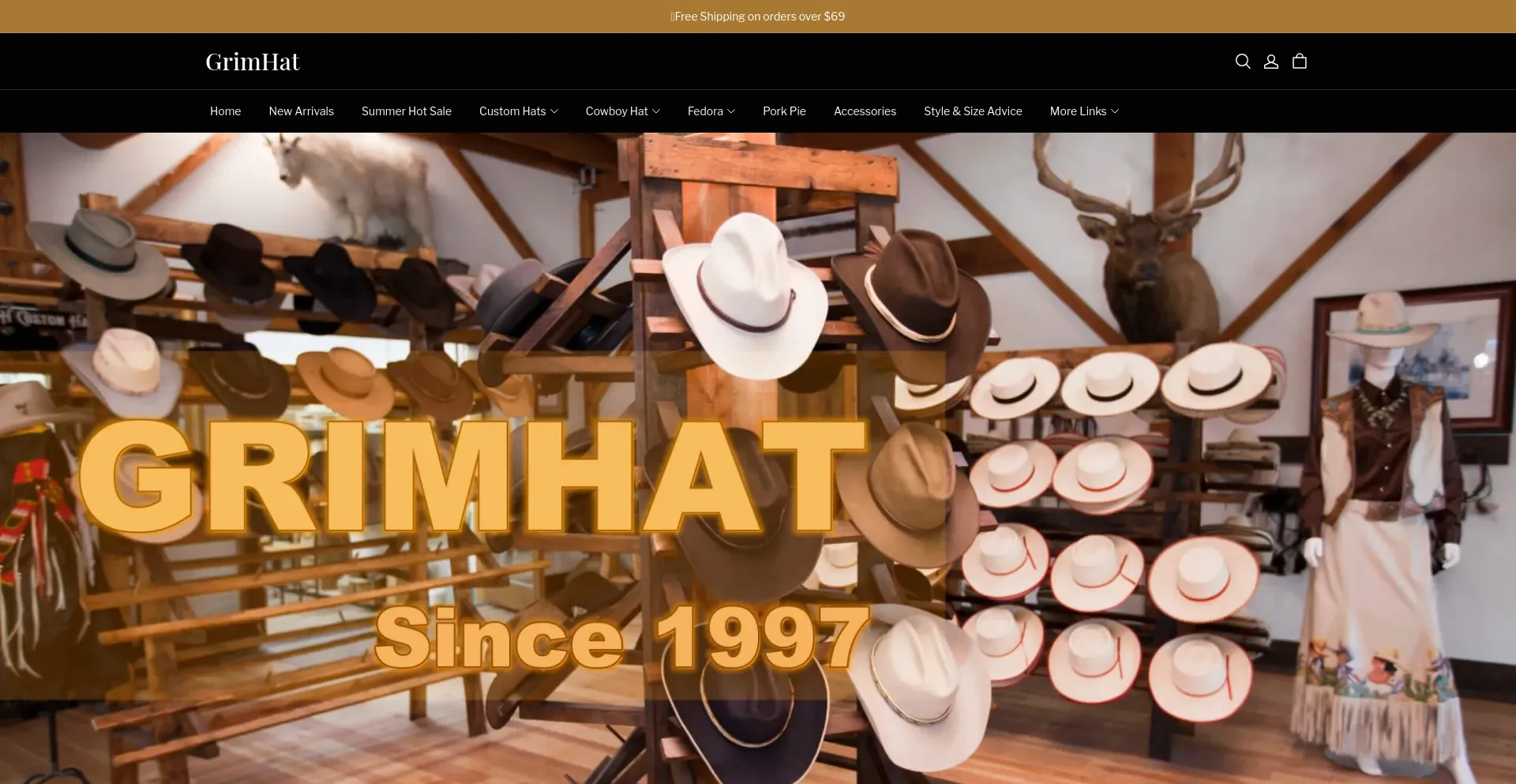 Website screenshot of Grimhat.com