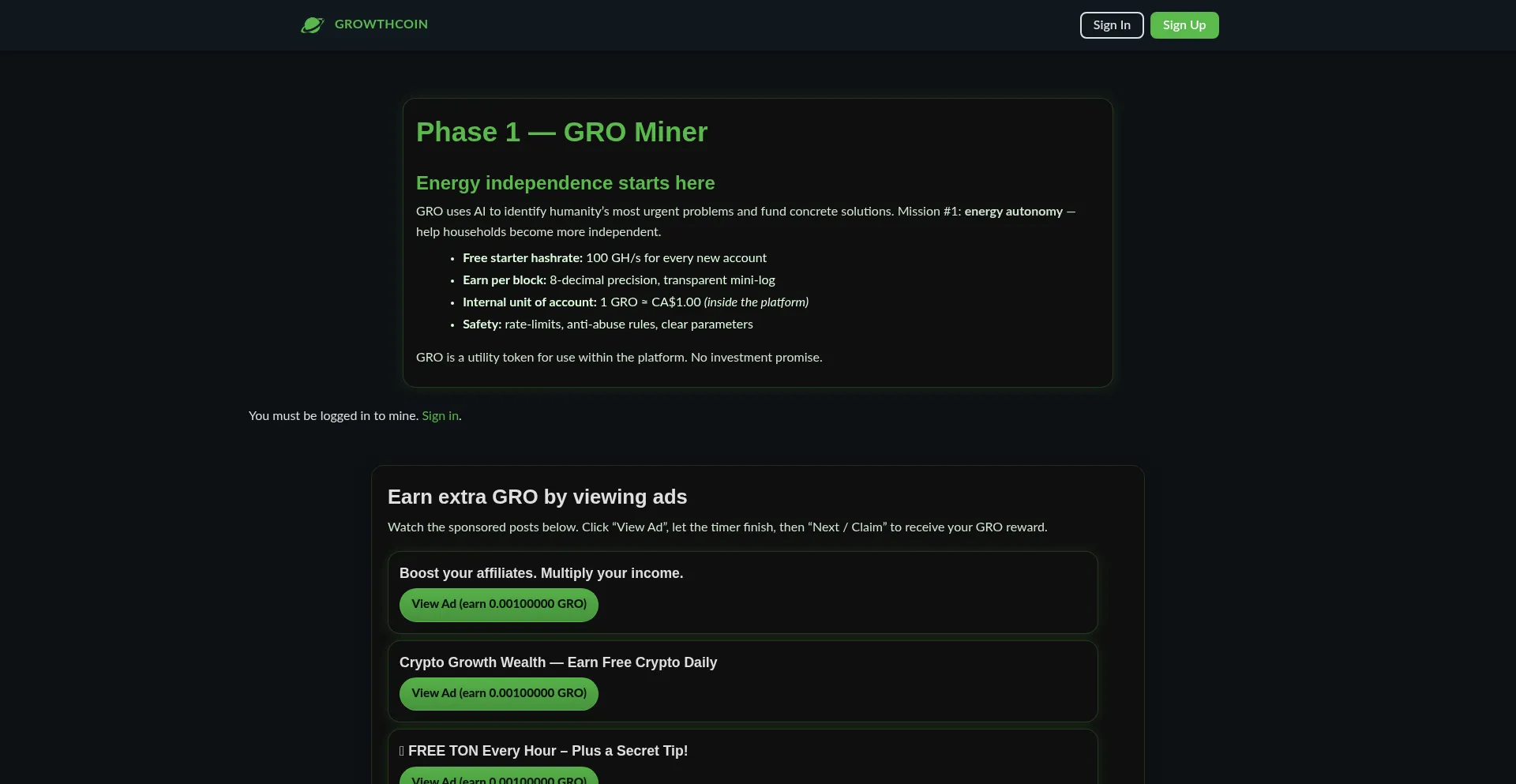 Is Grogrowthcoin.com Safe?