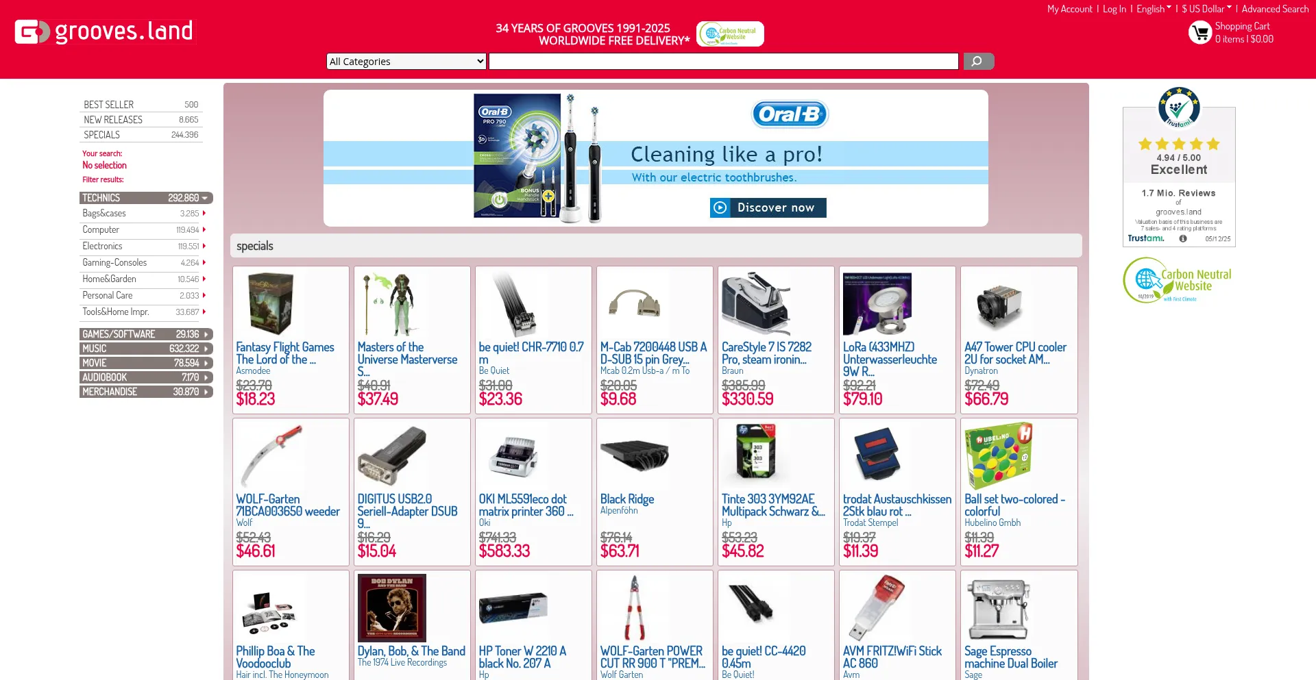 Website screenshot of Grooves-inc.ch