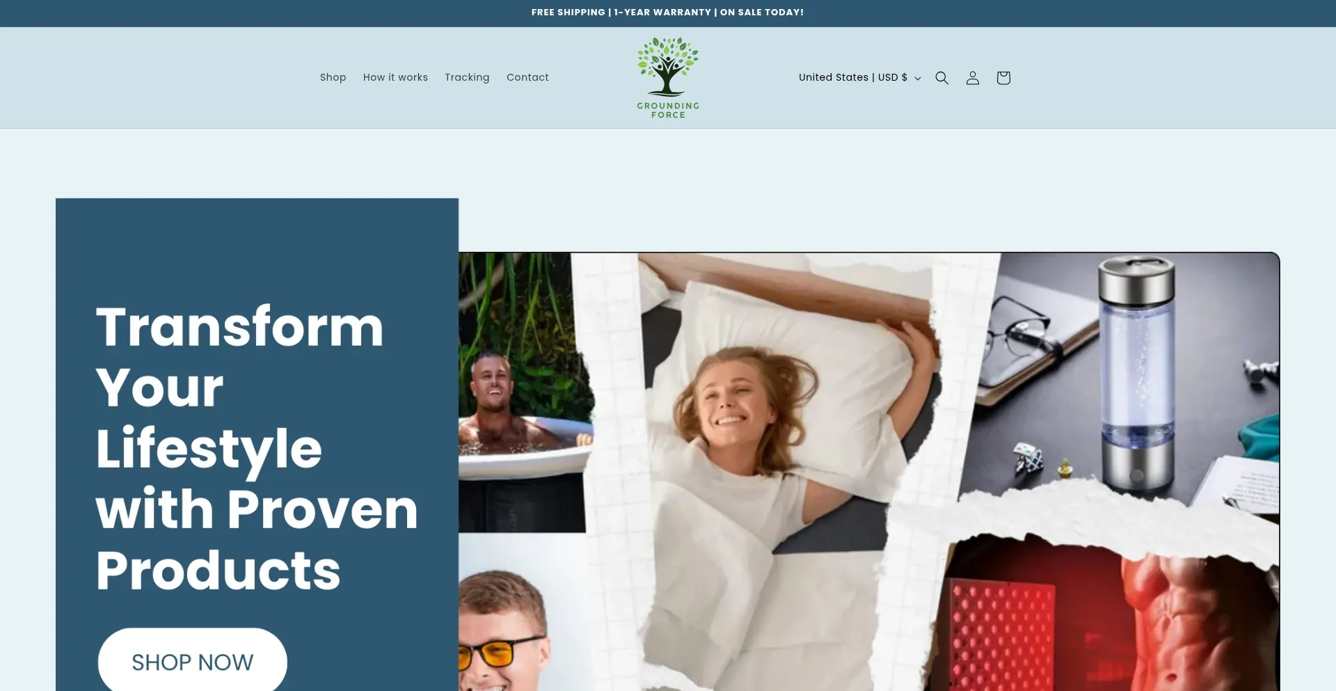 Website screenshot of Groundingforce.com