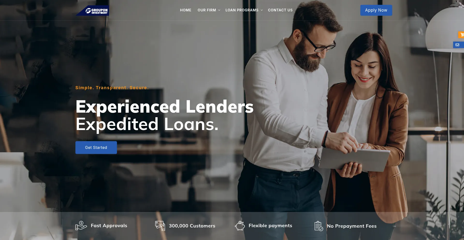Website screenshot of Grouponinvestment.com