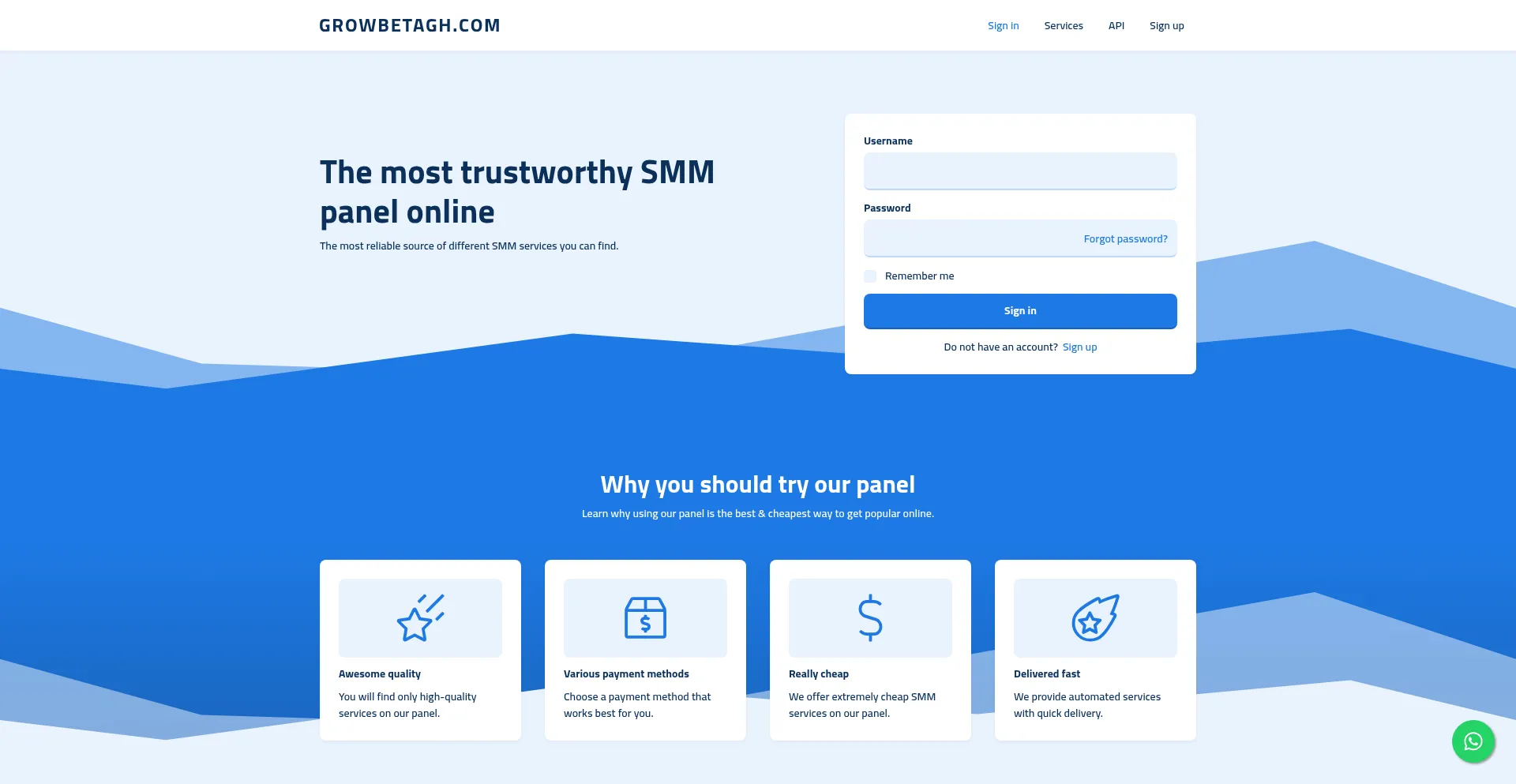 Website screenshot of Growbetagh.com