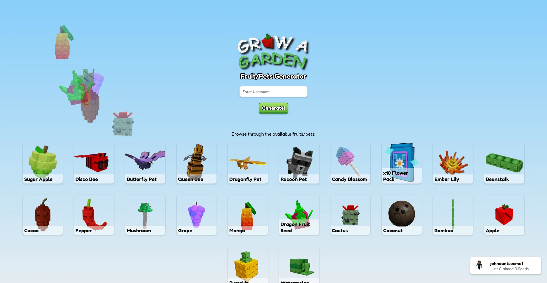 Website screenshot of Growgard.netlify.app