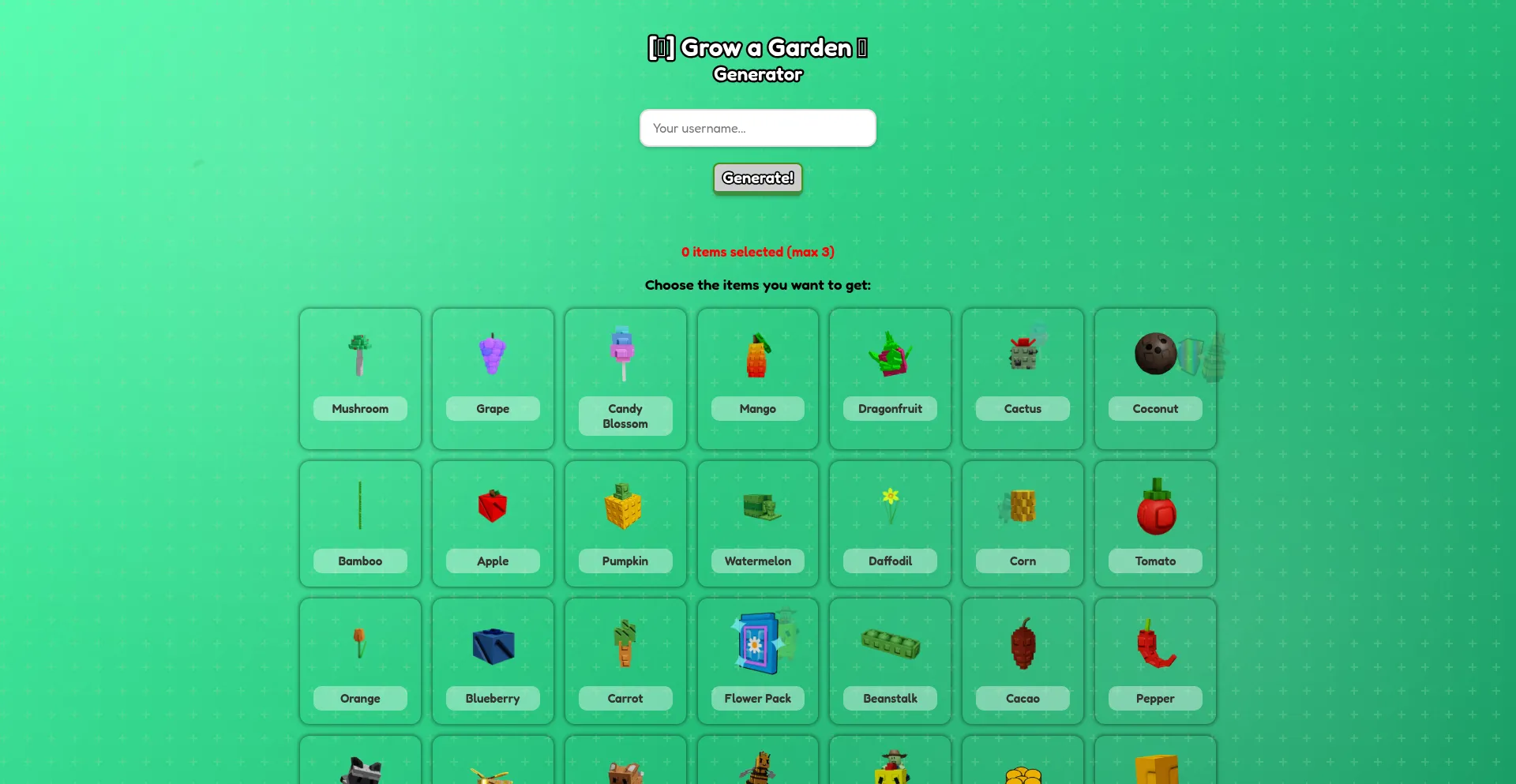 Website screenshot of Growrbx.pages.dev