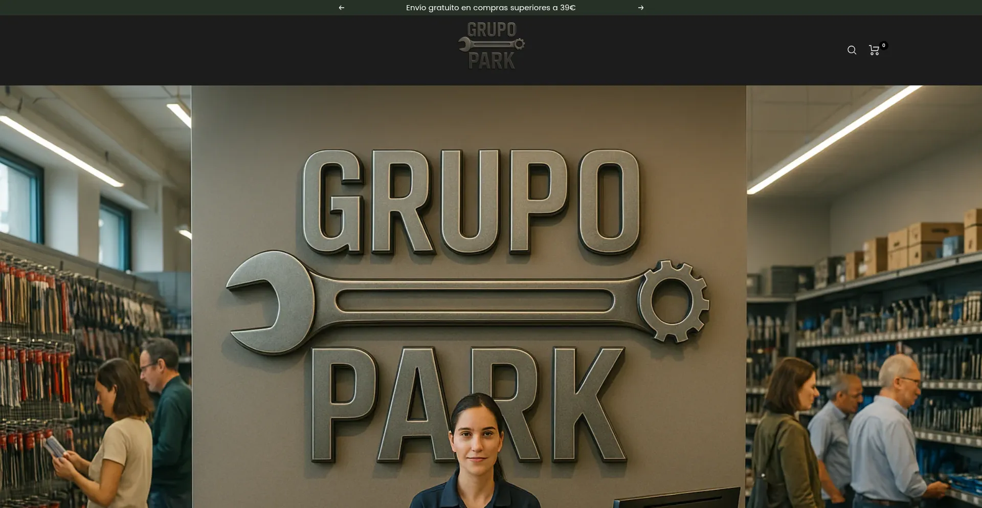 Website screenshot of Grupopark.es