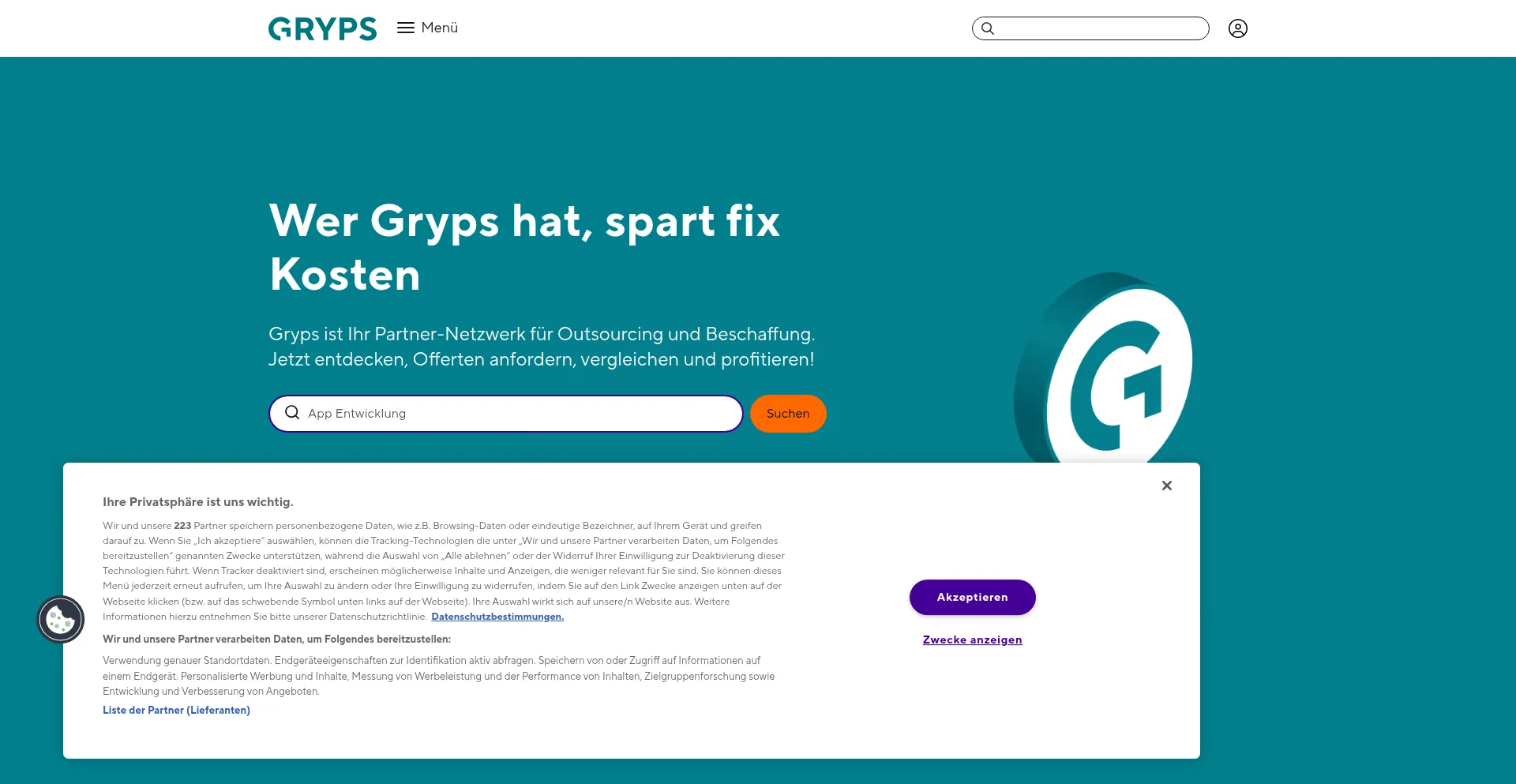 Gryps.ch Screenshot